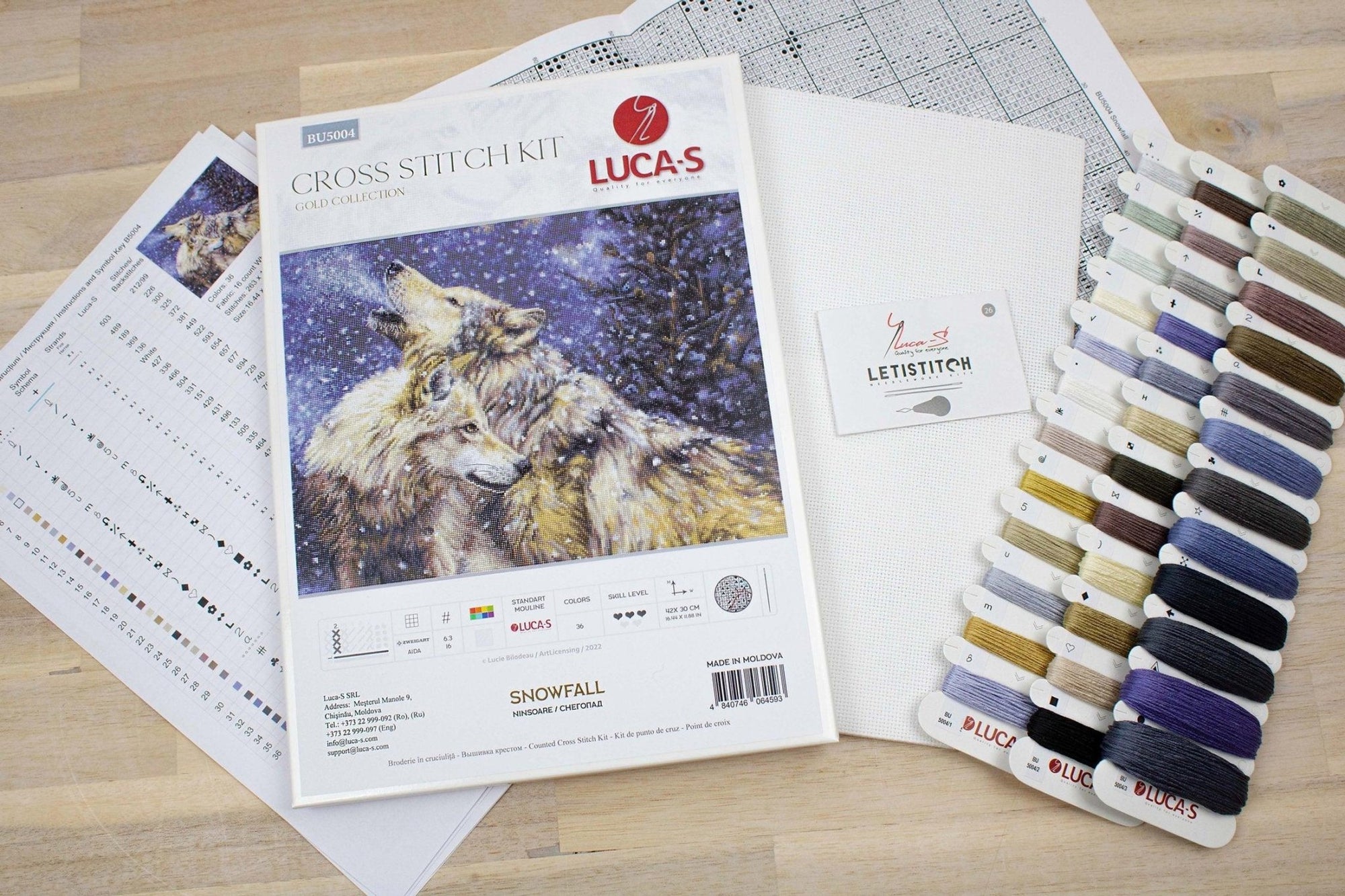 Cross Stitch Kit Luca - S - Snowfall, BU5004 - Luca - S Yarns