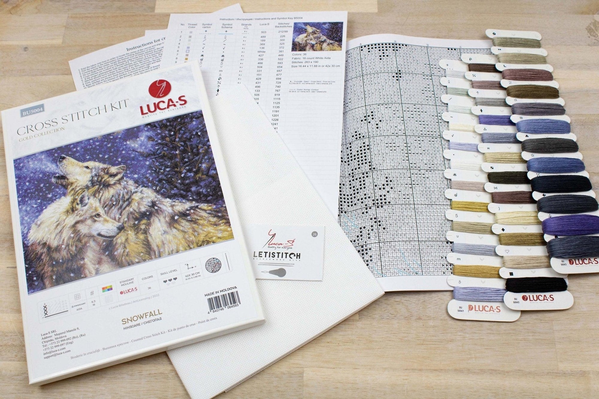 Cross Stitch Kit Luca - S - Snowfall, BU5004 - Luca - S Yarns