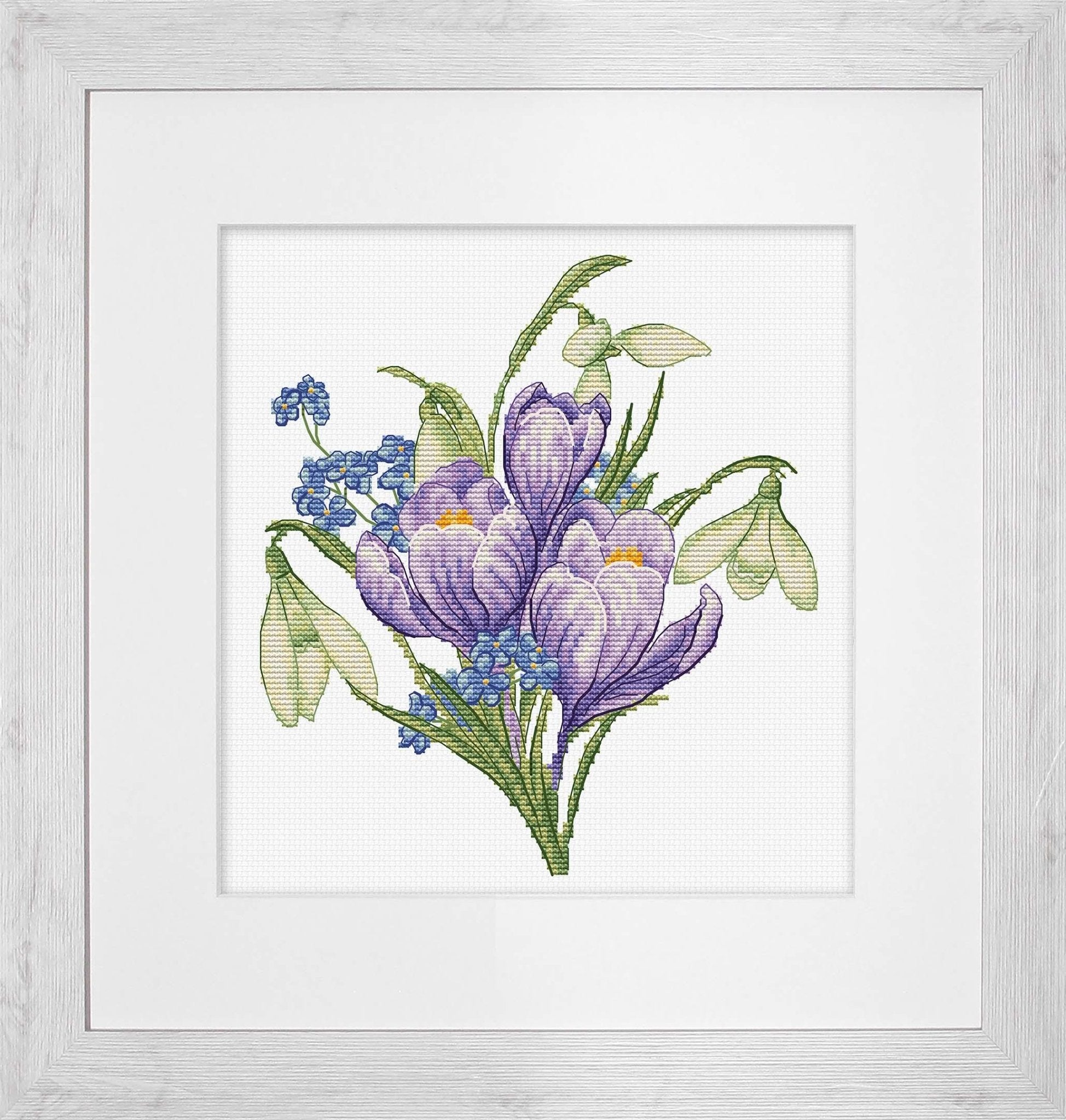 Cross Stitch Kit Luca - S - Spring Flowers, B1404 - Luca - S Yarns