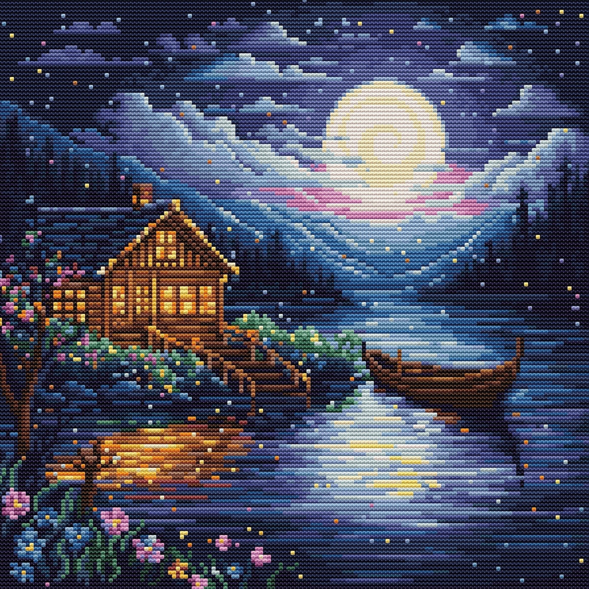 Cross Stitch Kit Luca - S - Spring Night, B701 - Luca - S Yarns