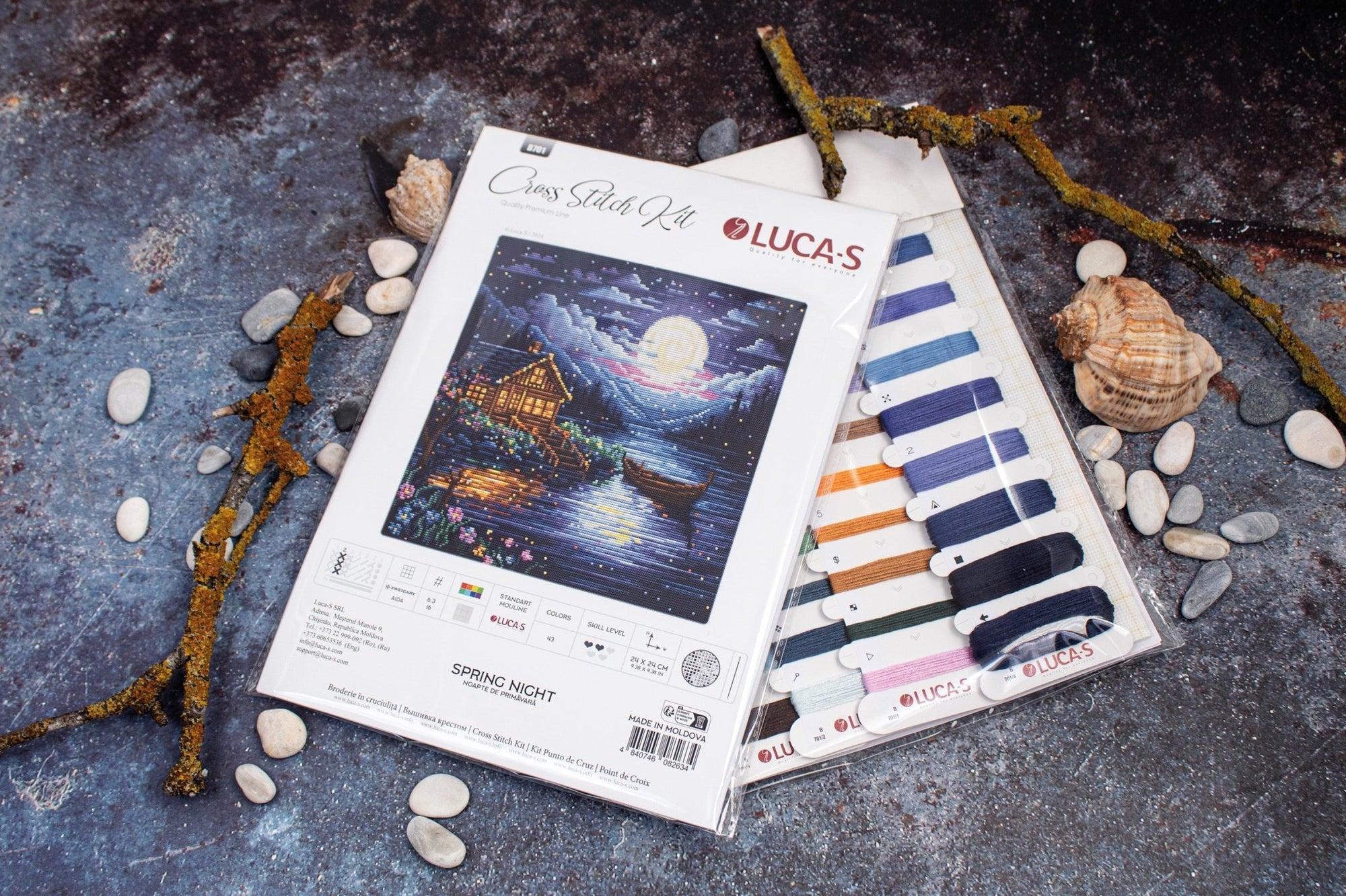 Cross Stitch Kit Luca - S - Spring Night, B701 - Luca - S Yarns