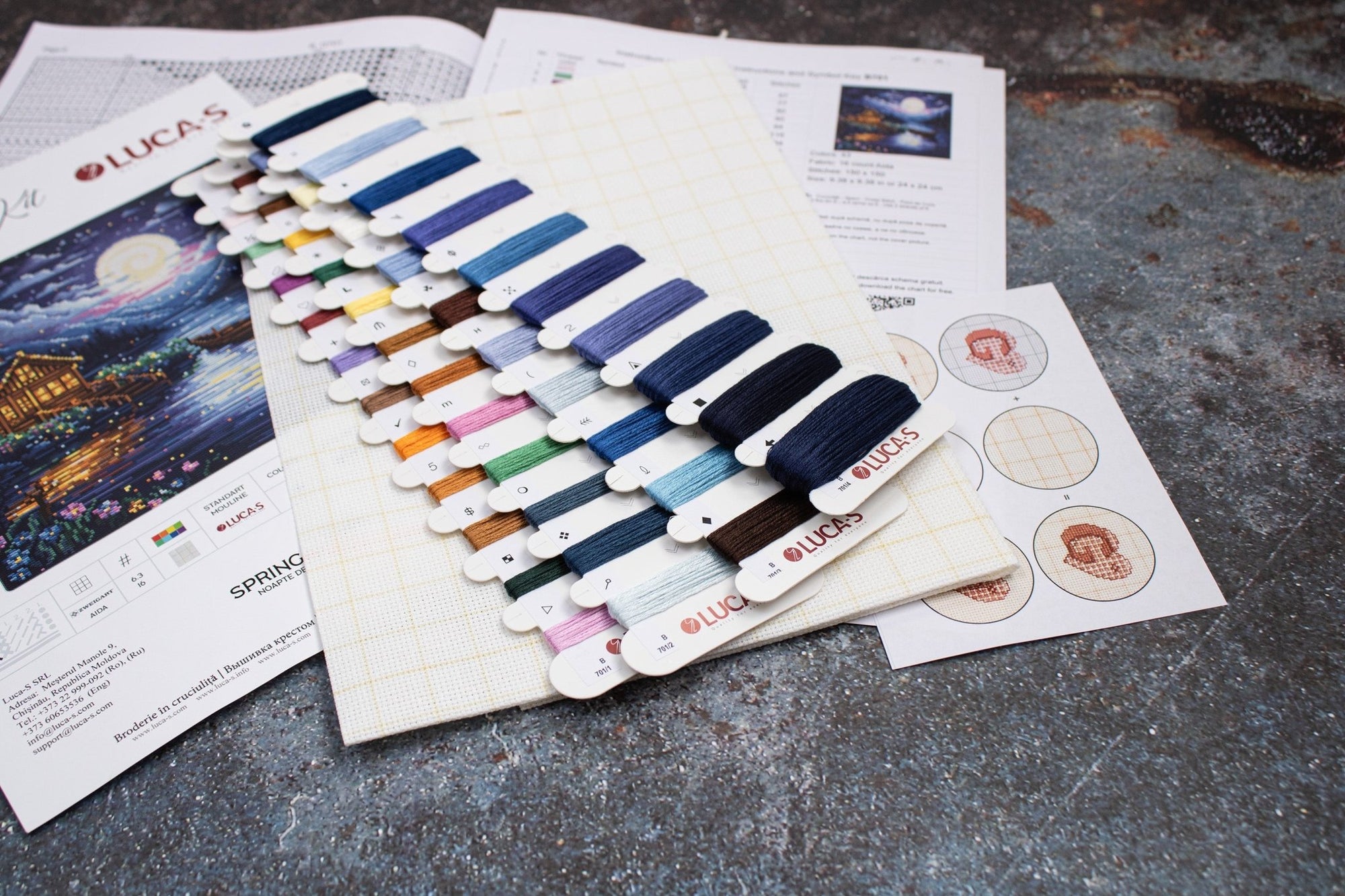 Cross Stitch Kit Luca - S - Spring Night, B701 - Luca - S Yarns