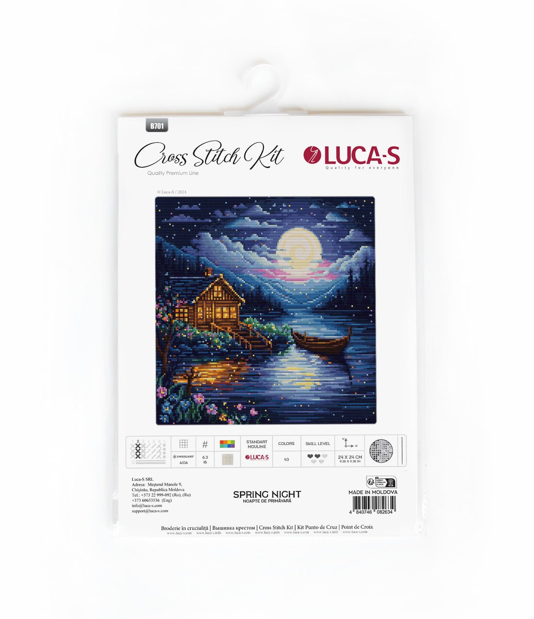 Cross Stitch Kit Luca - S - Spring Night, B701 - Luca - S Yarns