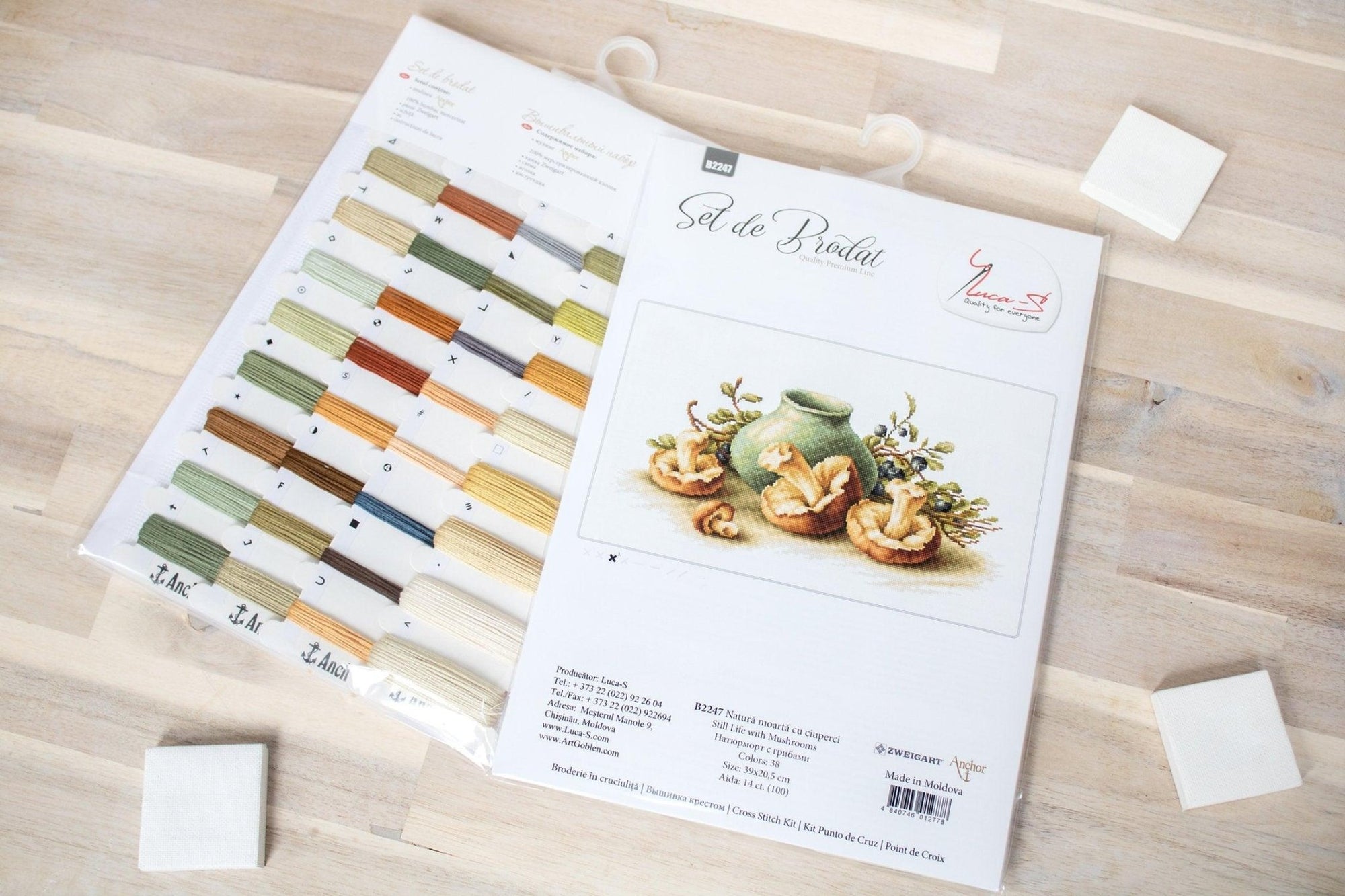 Cross Stitch Kit Luca - S - Still Life with Mushrooms, B2247 - Luca - S Yarns