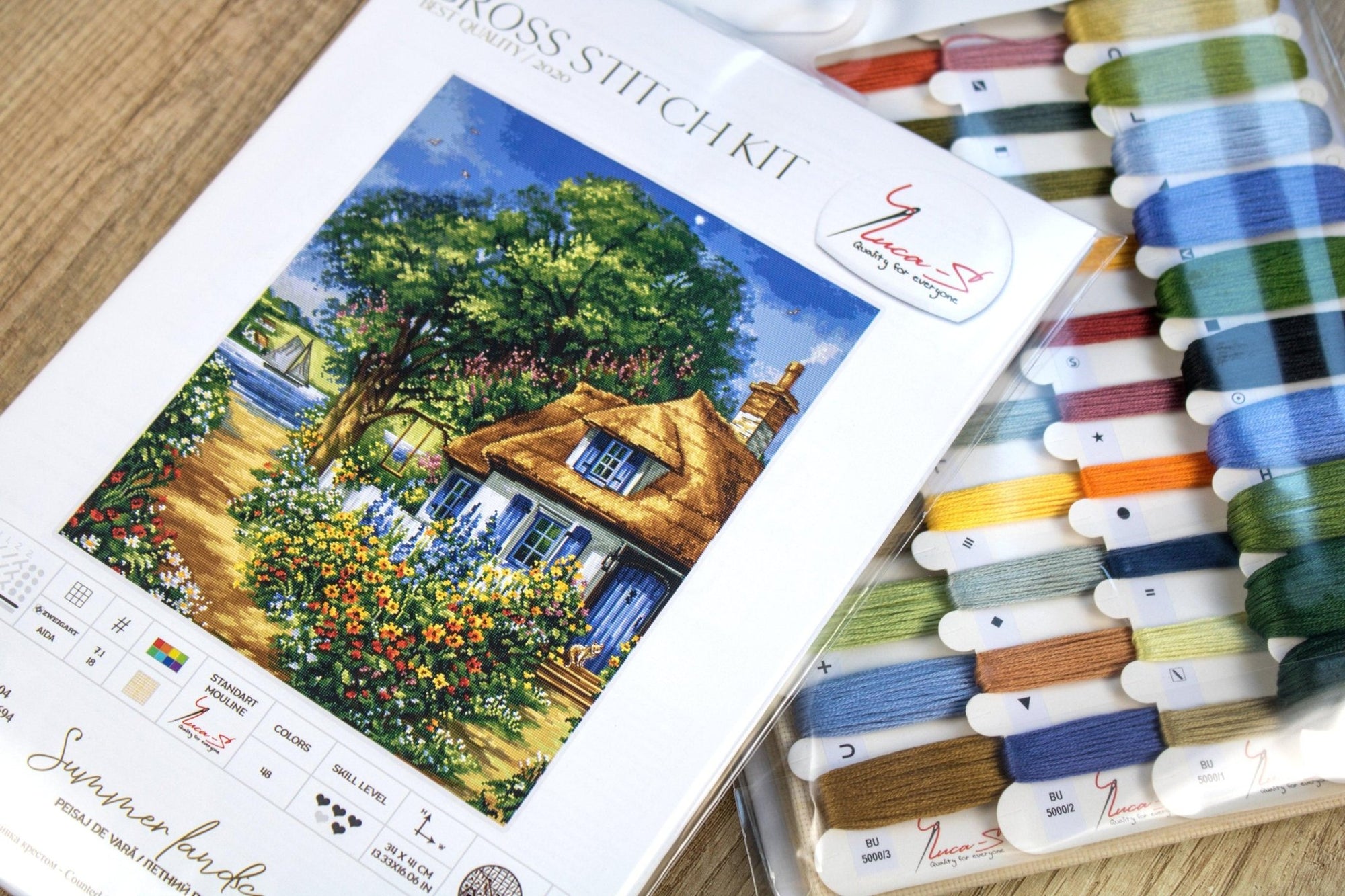 Cross Stitch Kit Luca - S - Summer landscape, BU5000 - Luca - S Yarns