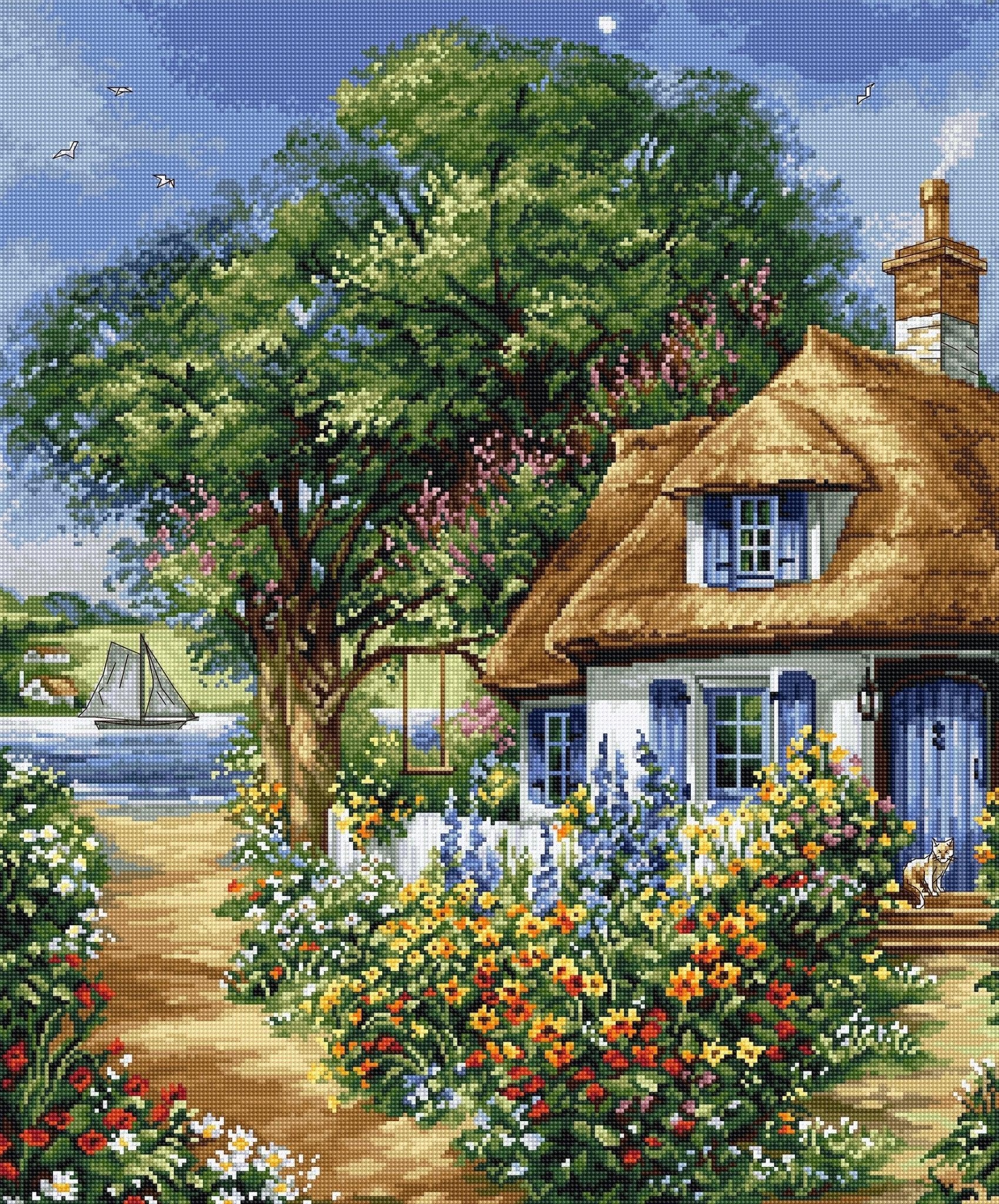 Cross Stitch Kit Luca - S - Summer landscape, BU5000 - Luca - S Yarns
