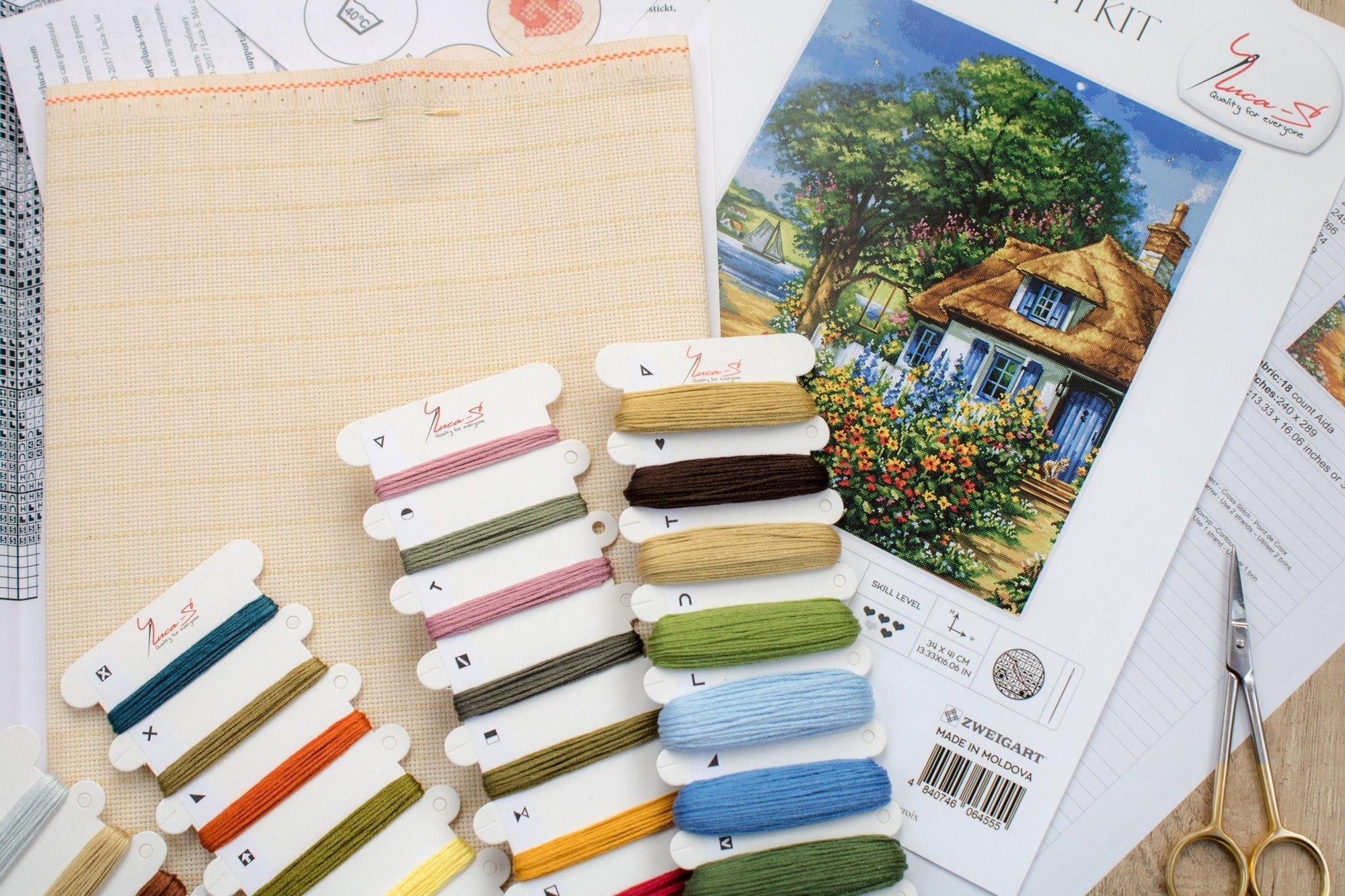 Cross Stitch Kit Luca - S - Summer landscape, BU5000 - Luca - S Yarns