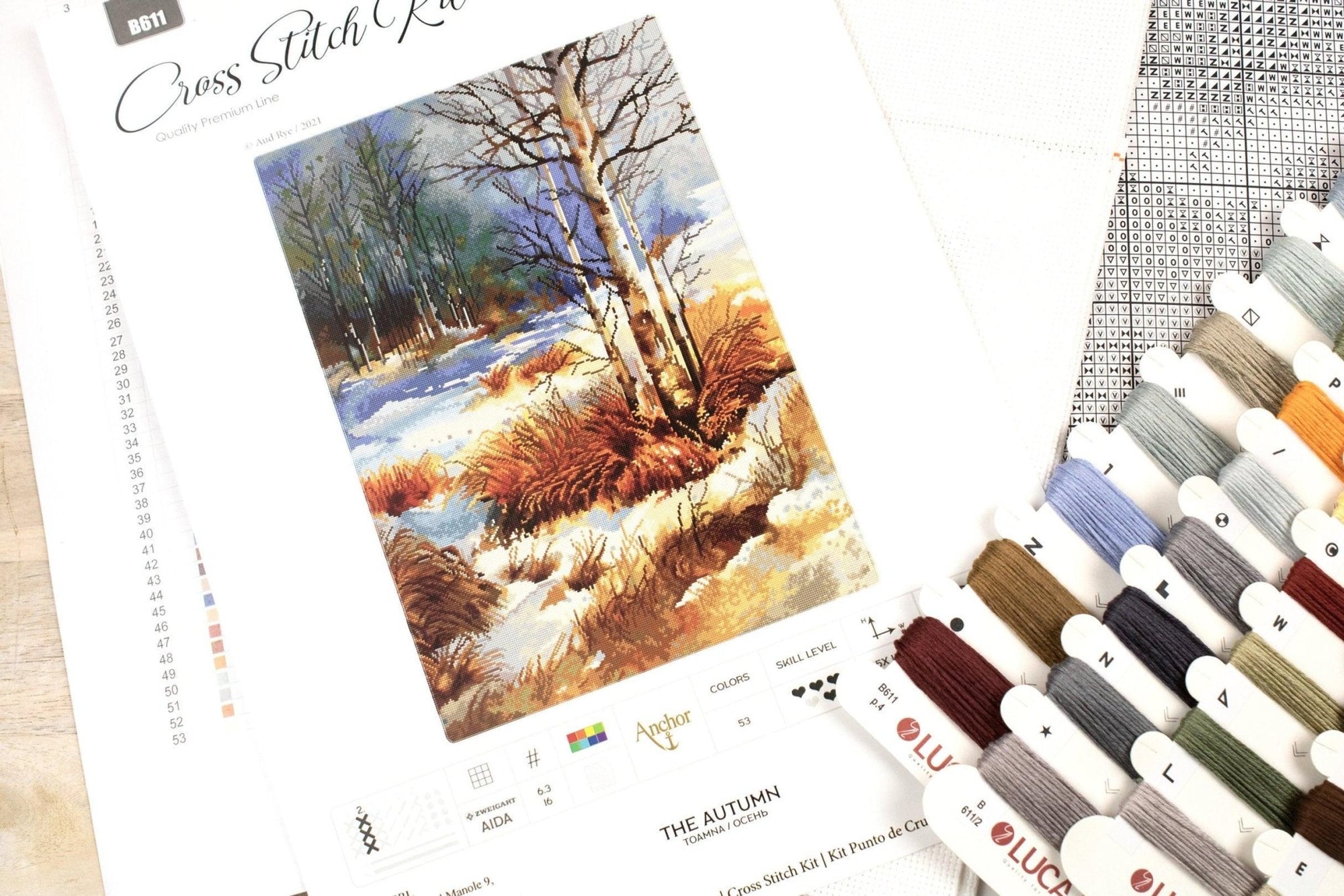 Cross Stitch Kit Luca - S - The Autumn, B611 - Luca - S Yarns