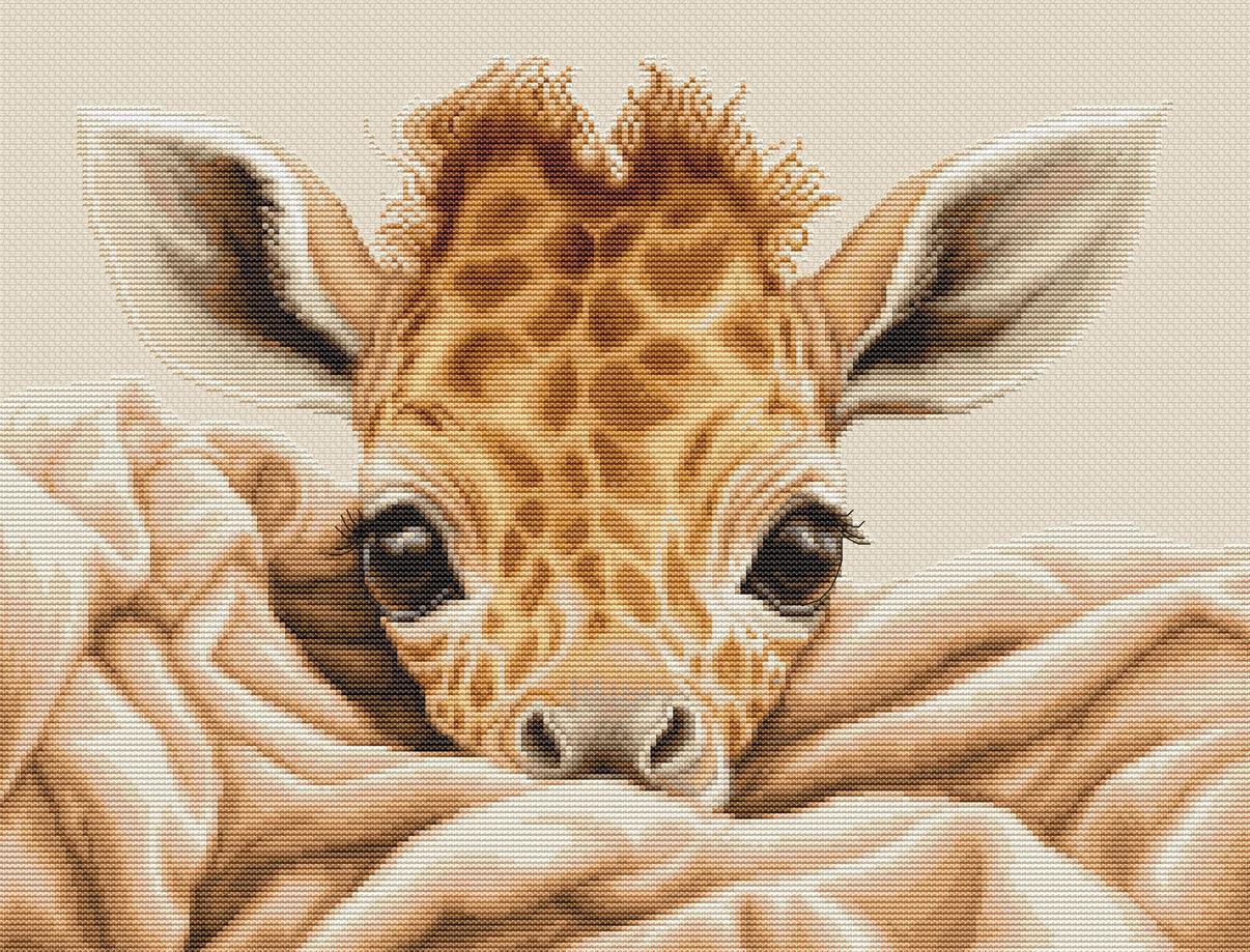Cross Stitch Kit Luca - S - The Baby Giraffe, B2425 - Luca - S Yarns