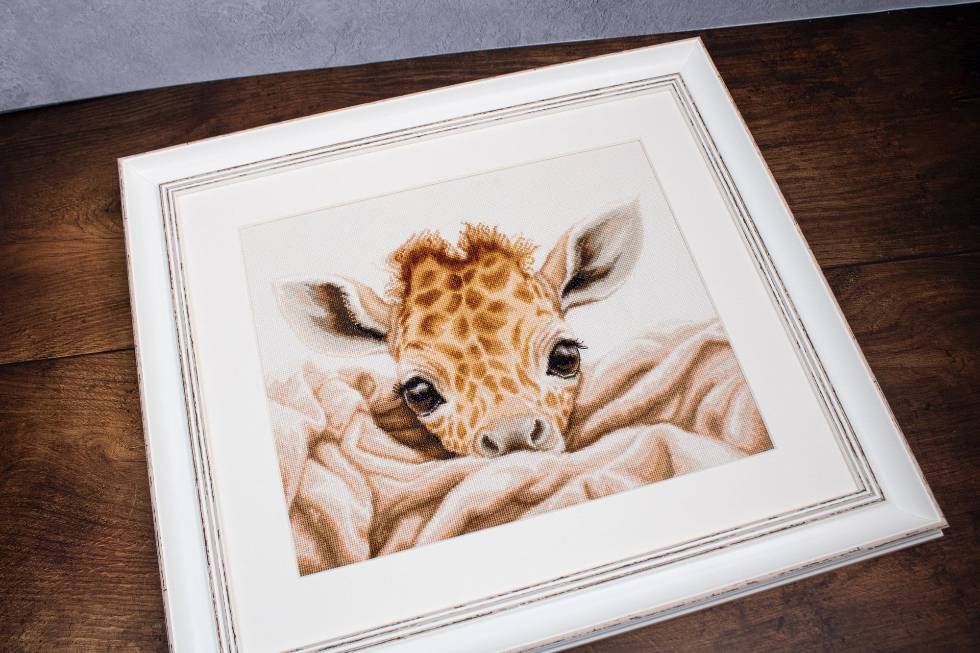 Cross Stitch Kit Luca - S - The Baby Giraffe, B2425 - Luca - S Yarns