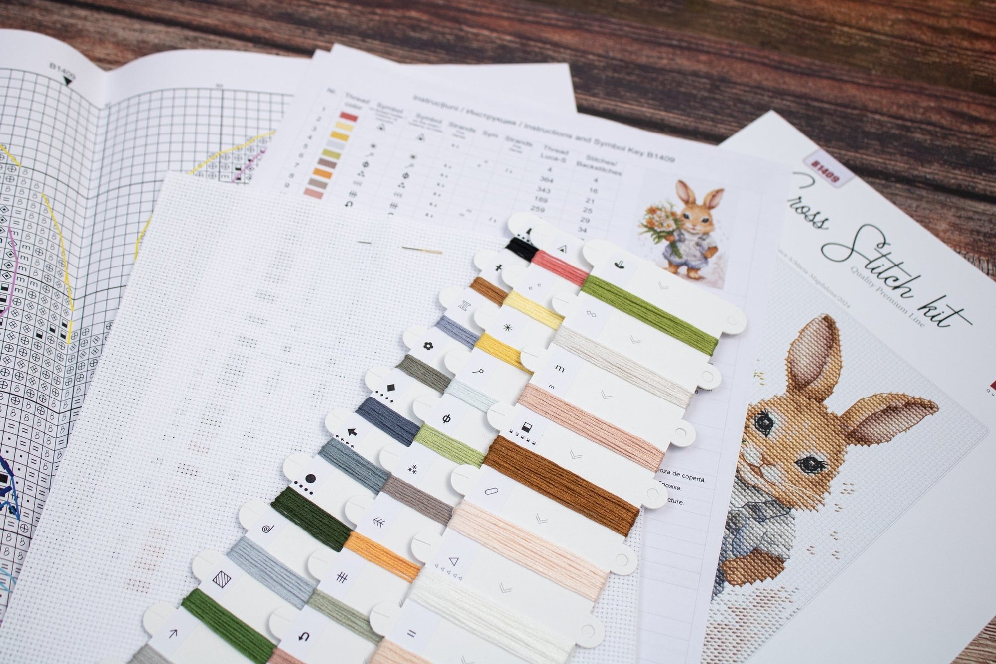 Cross Stitch Kit Luca - S - The Bunny's Surprise, B1409 - Luca - S Yarns