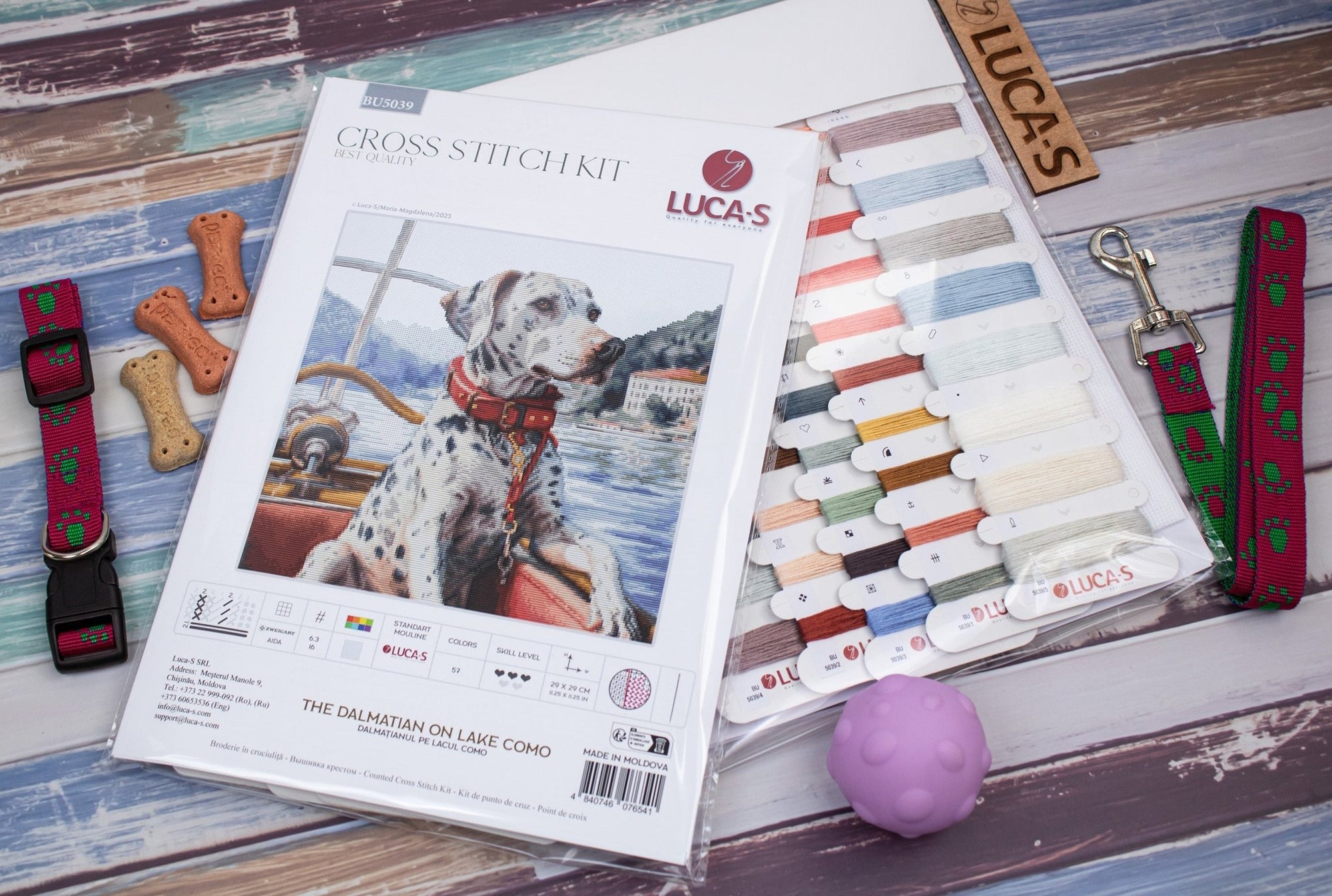 Cross Stitch Kit Luca - S - The Dalmatian on Lake Como, BU5039 - Luca - S Yarns