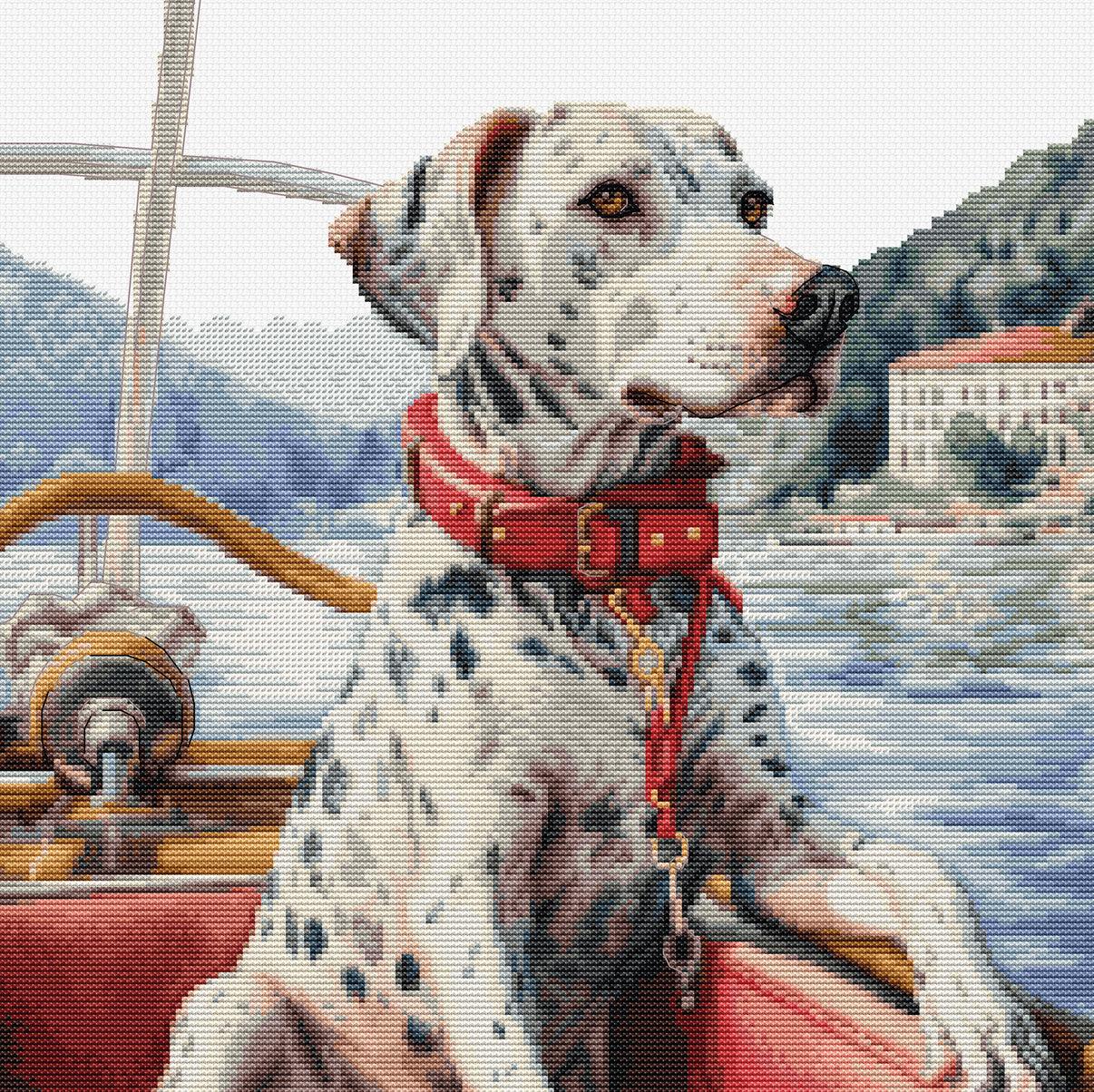 Cross Stitch Kit Luca - S - The Dalmatian on Lake Como, BU5039 - Luca - S Yarns