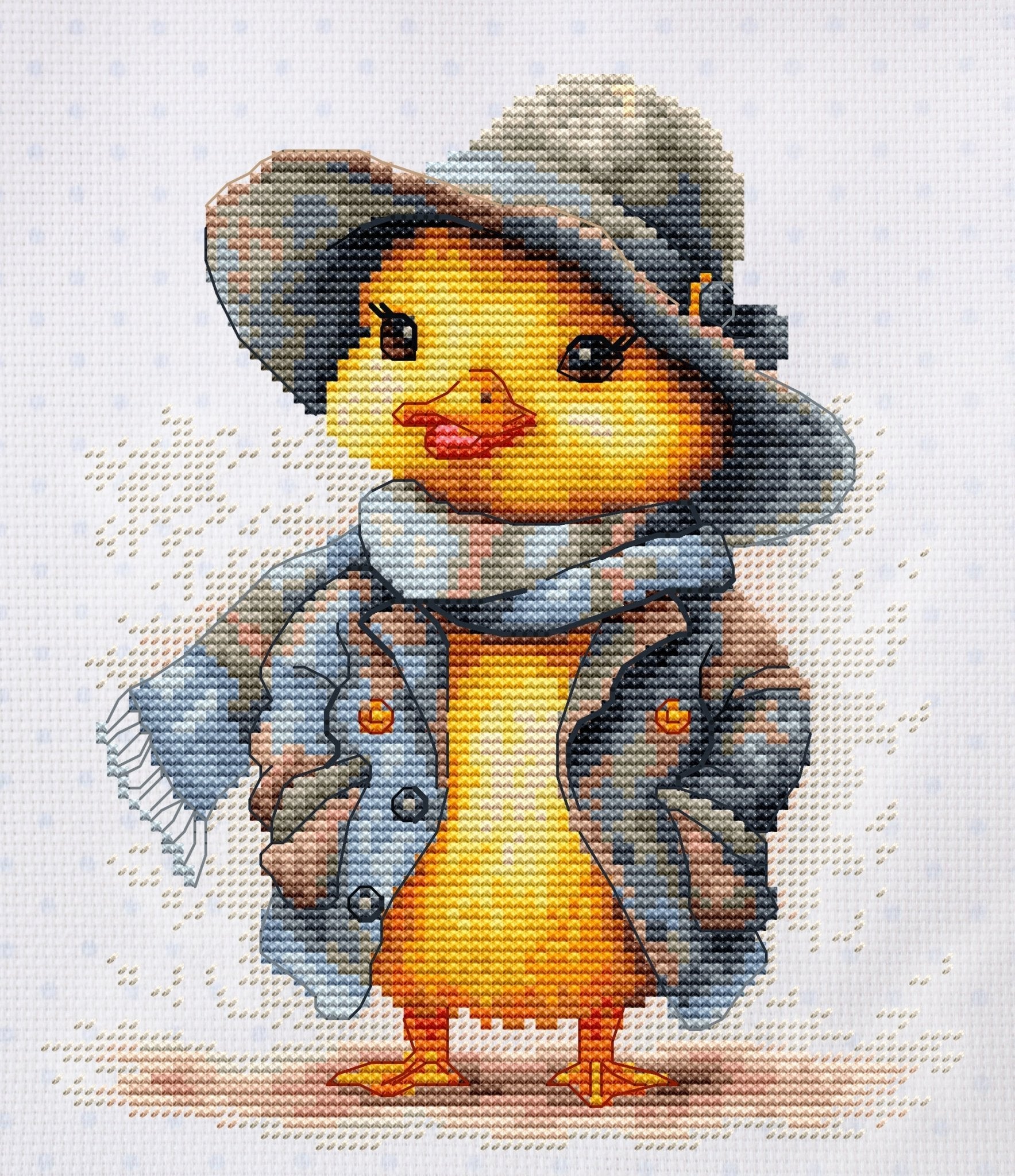 Cross Stitch Kit Luca - S - The Detective Duck, B1416 - Luca - S Yarns