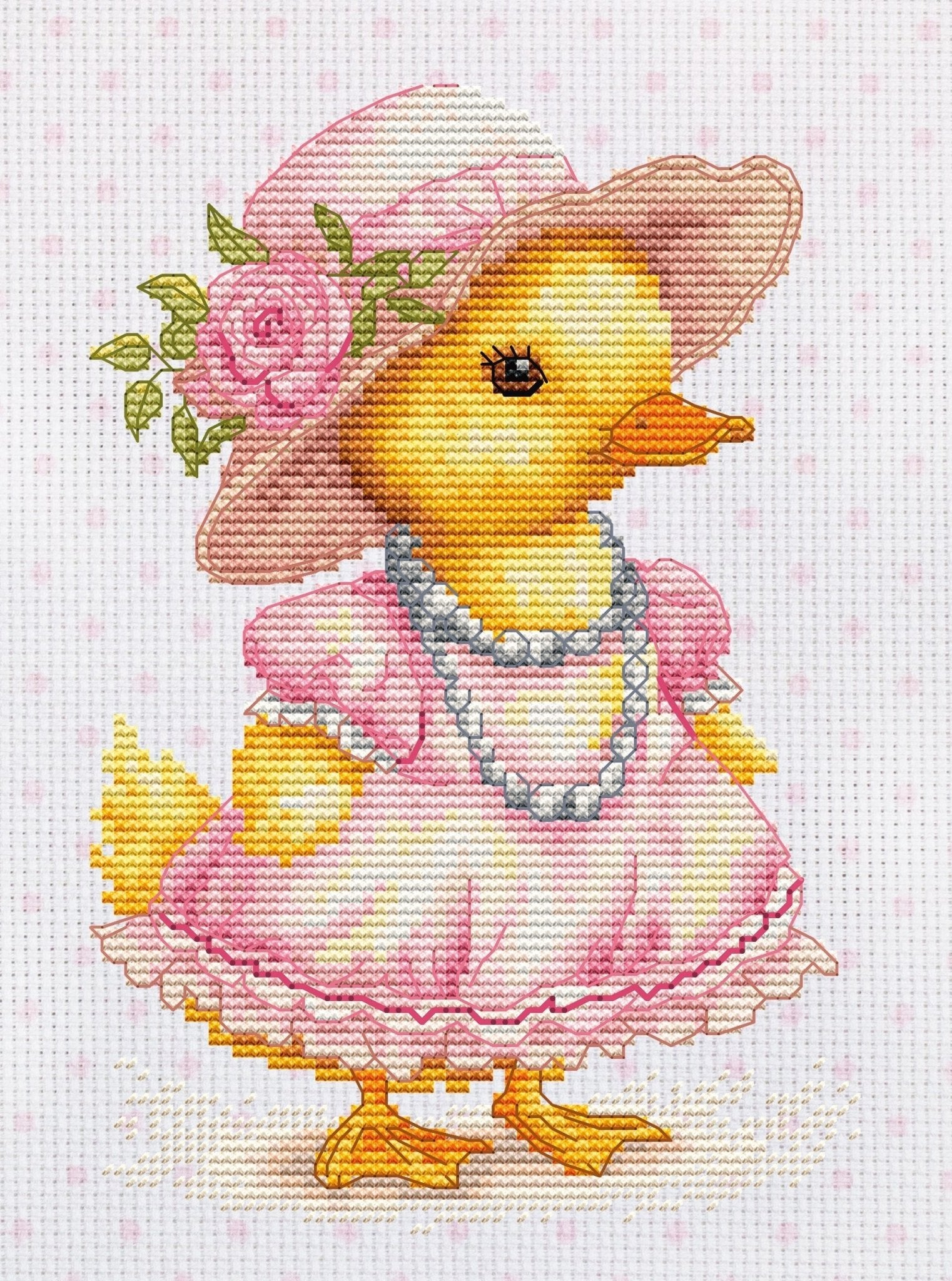 Cross Stitch Kit Luca - S - The Flirty Duckling, B1415 - Luca - S Yarns
