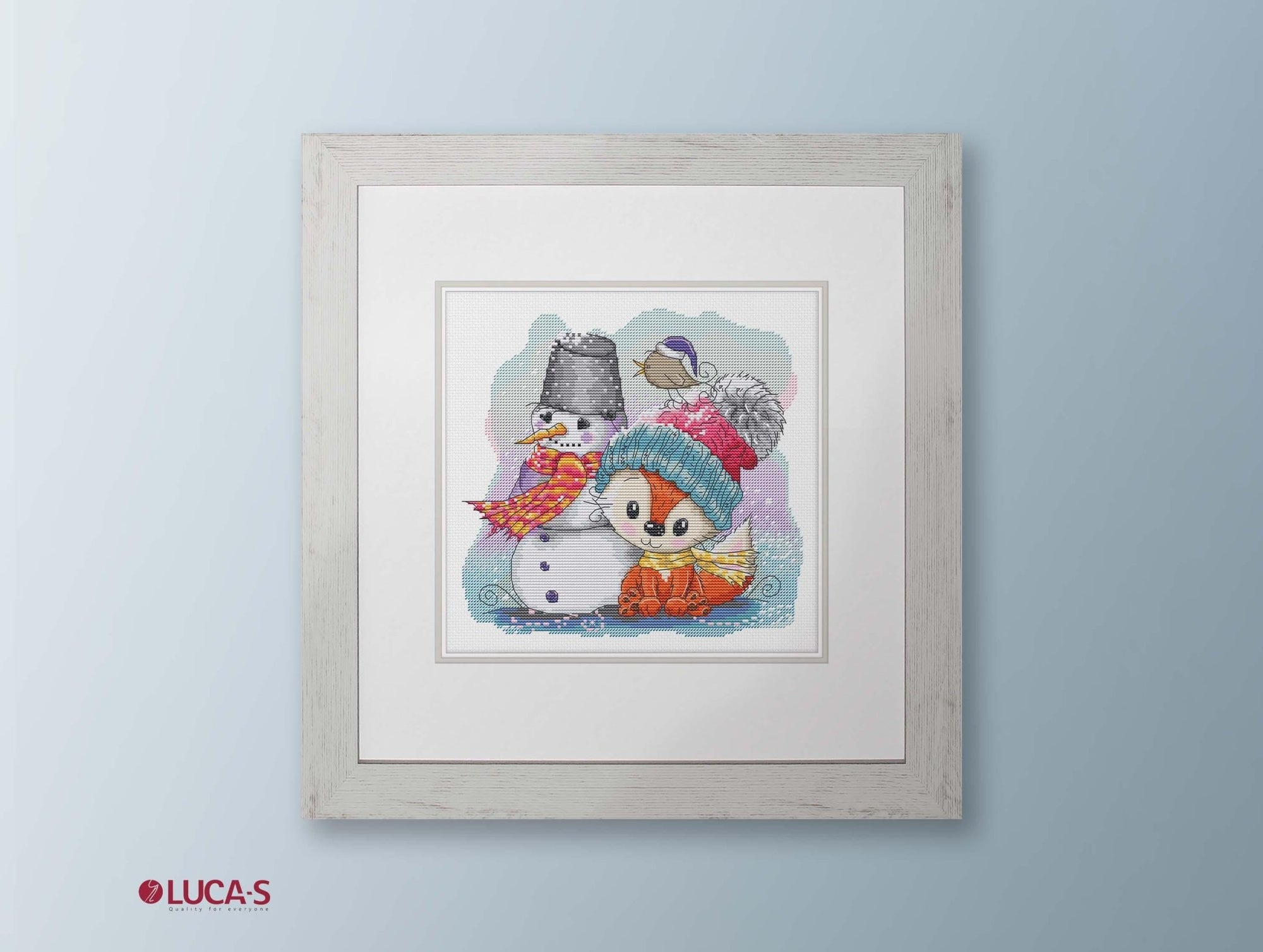 Cross Stitch Kit Luca - S - The fox &amp; Friends, B1200 - Luca - S Yarns