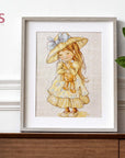 Cross Stitch Kit Luca - S - The girl with a bear, B1103 - Luca - S Yarns