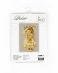 Cross Stitch Kit Luca - S - The girl with a bear, B1103 - Luca - S Yarns
