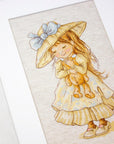 Cross Stitch Kit Luca - S - The girl with a bear, B1103 - Luca - S Yarns