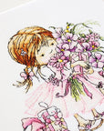 Cross Stitch Kit Luca - S - The Girl with Flowers and Gifts, B1055 - Luca - S Yarns