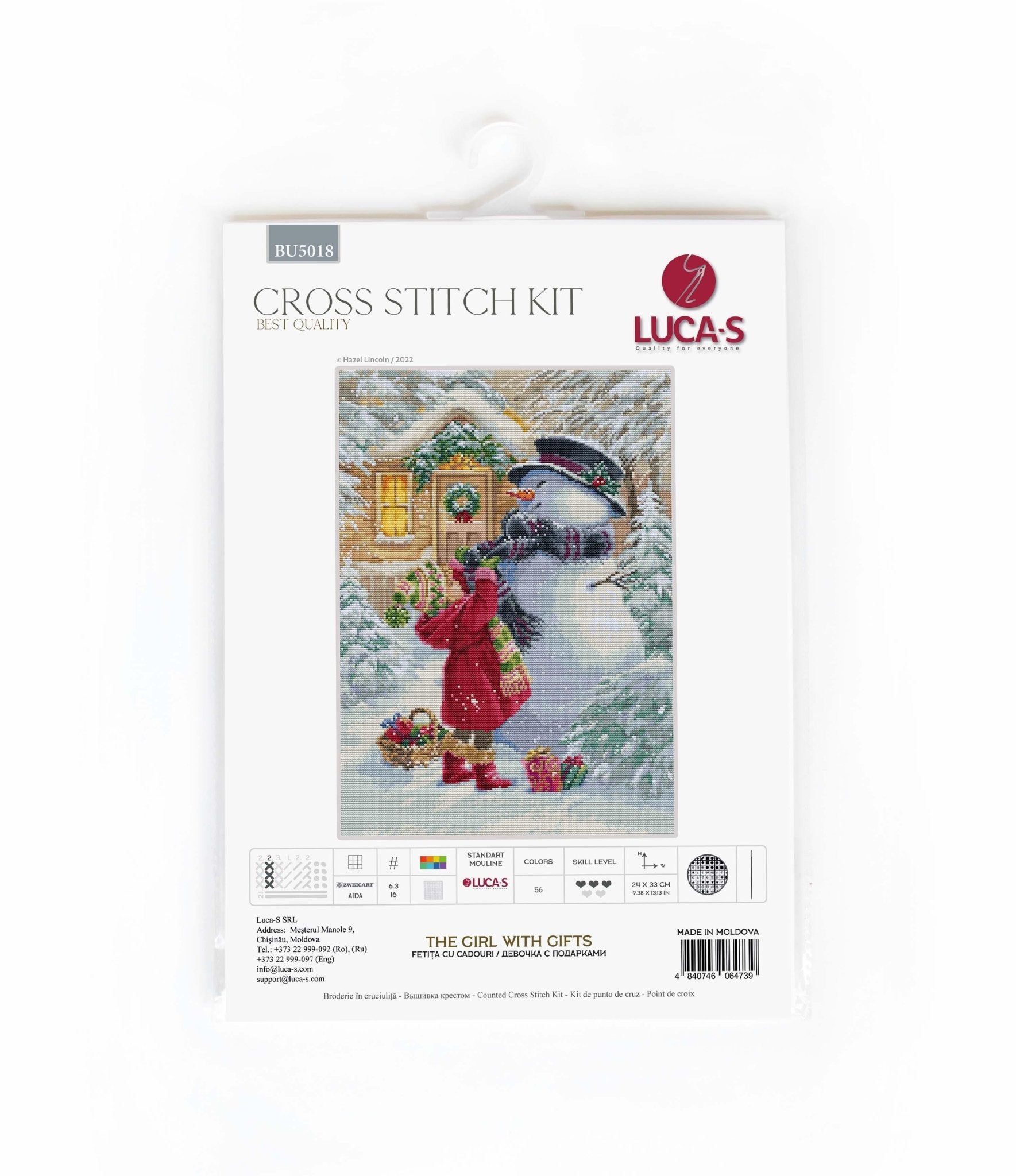 Cross Stitch Kit Luca - S - The Girl With Gifts, BU5018 - Luca - S Yarns