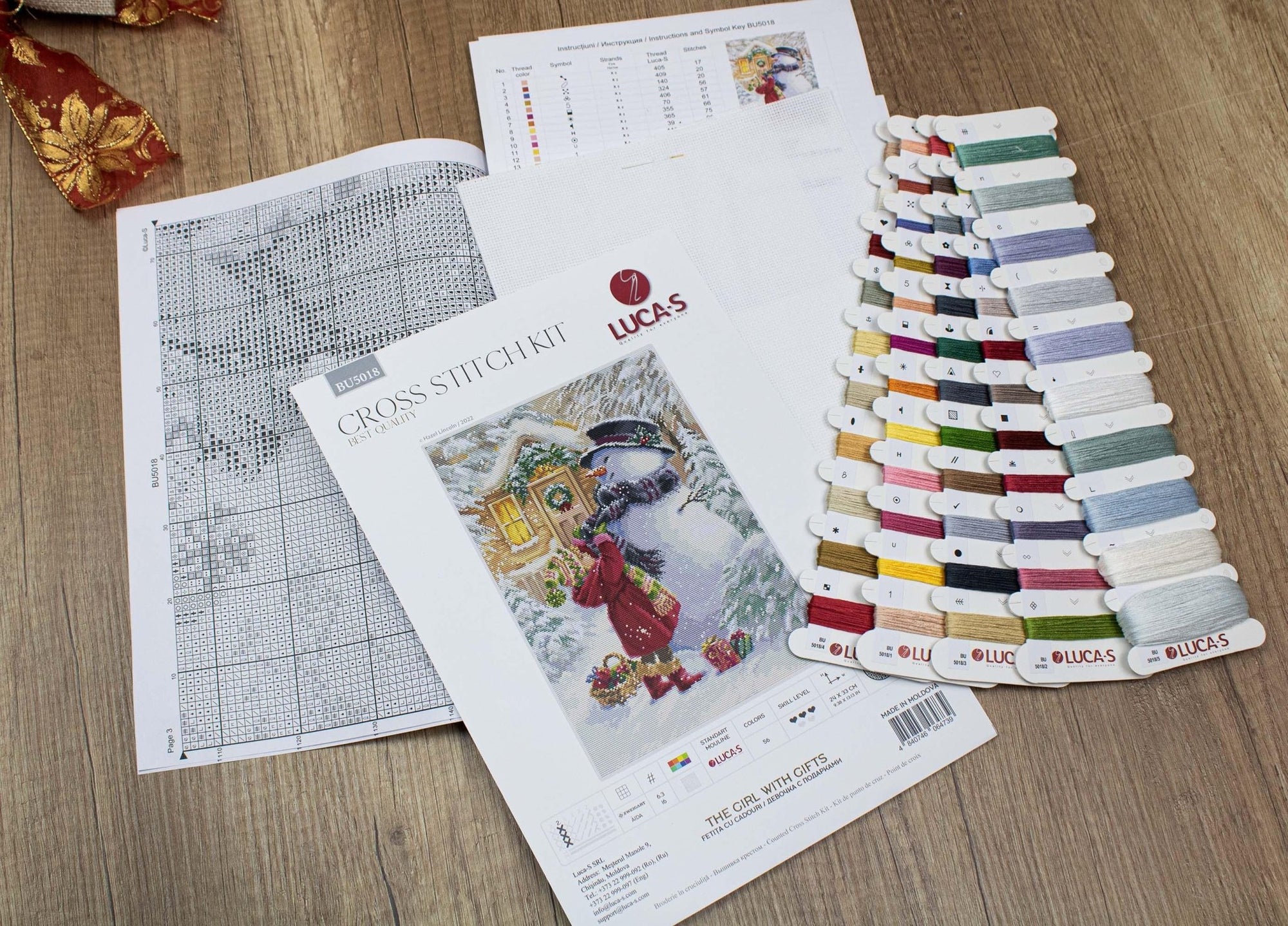 Cross Stitch Kit Luca - S - The Girl With Gifts, BU5018 - Luca - S Yarns