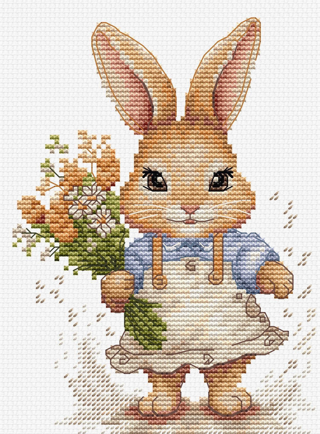 Cross Stitch Kit Luca - S - The Happy Bunny, B1410 - Luca - S Yarns