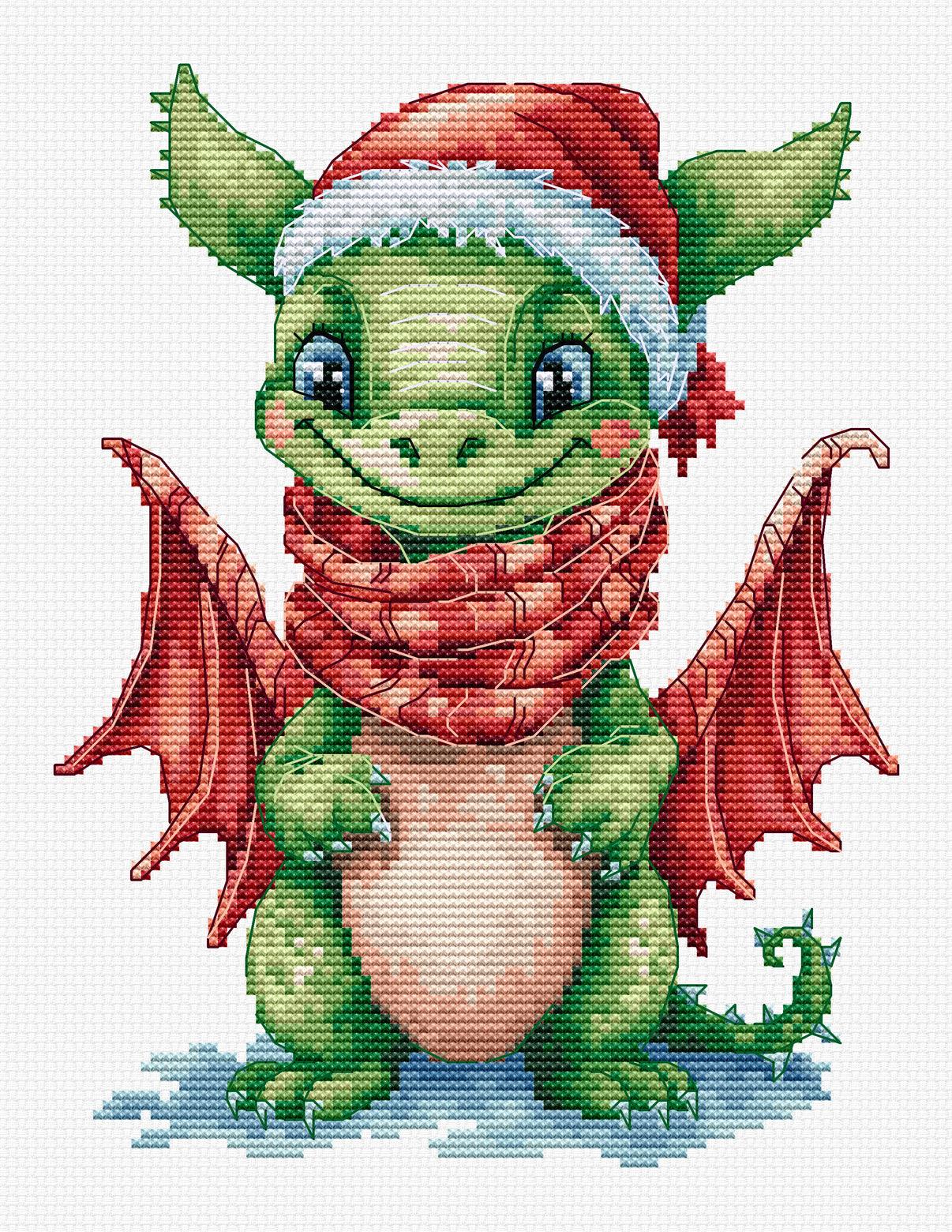 Cross Stitch Kit Luca - S - The Happy Dragon, B1406 - Luca - S Yarns