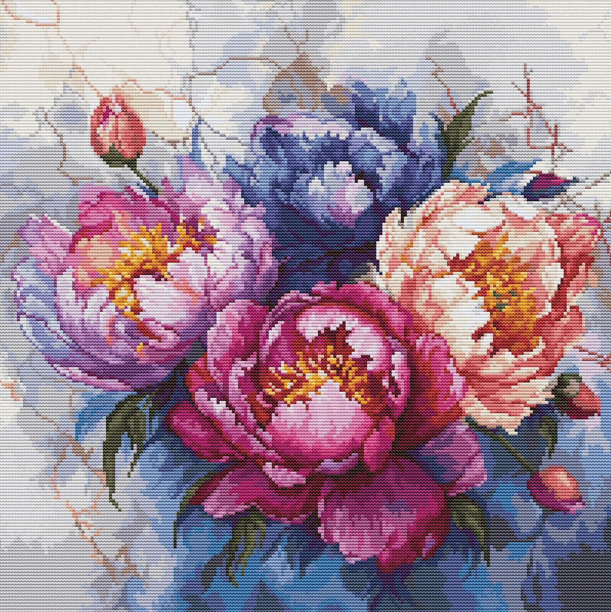 Cross Stitch Kit Luca - S - The King of Flowers, B7027 - Luca - S Yarns