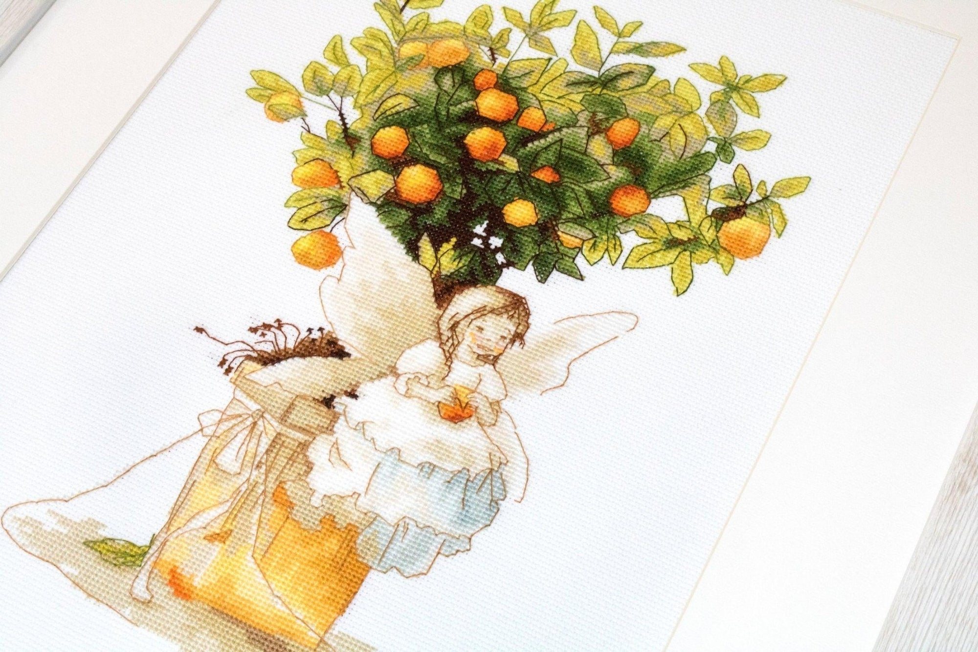 Cross Stitch Kit Luca - S - The orange tree fairy, B1112 - Luca - S Yarns
