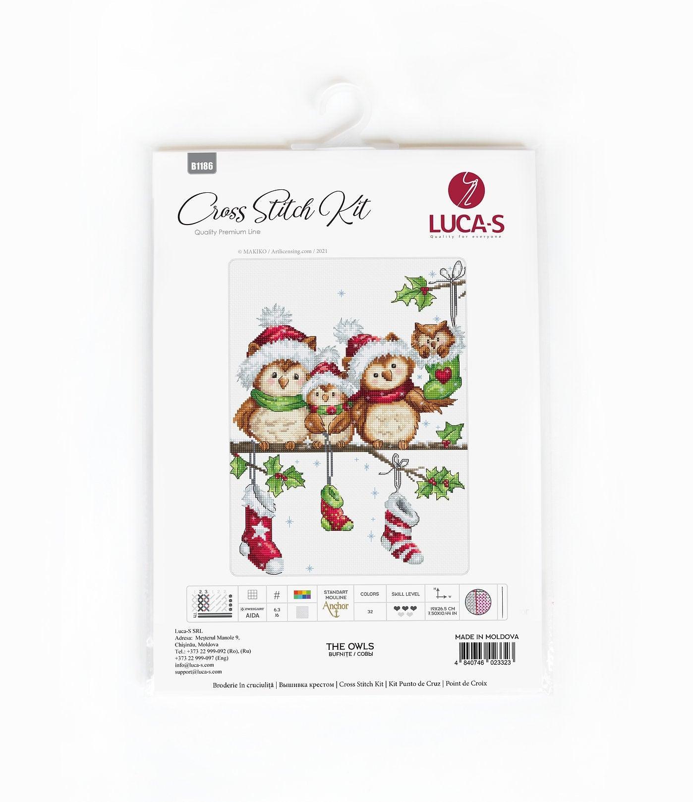 Cross Stitch Kit Luca - S - The Owls, B1186 - Luca - S Yarns