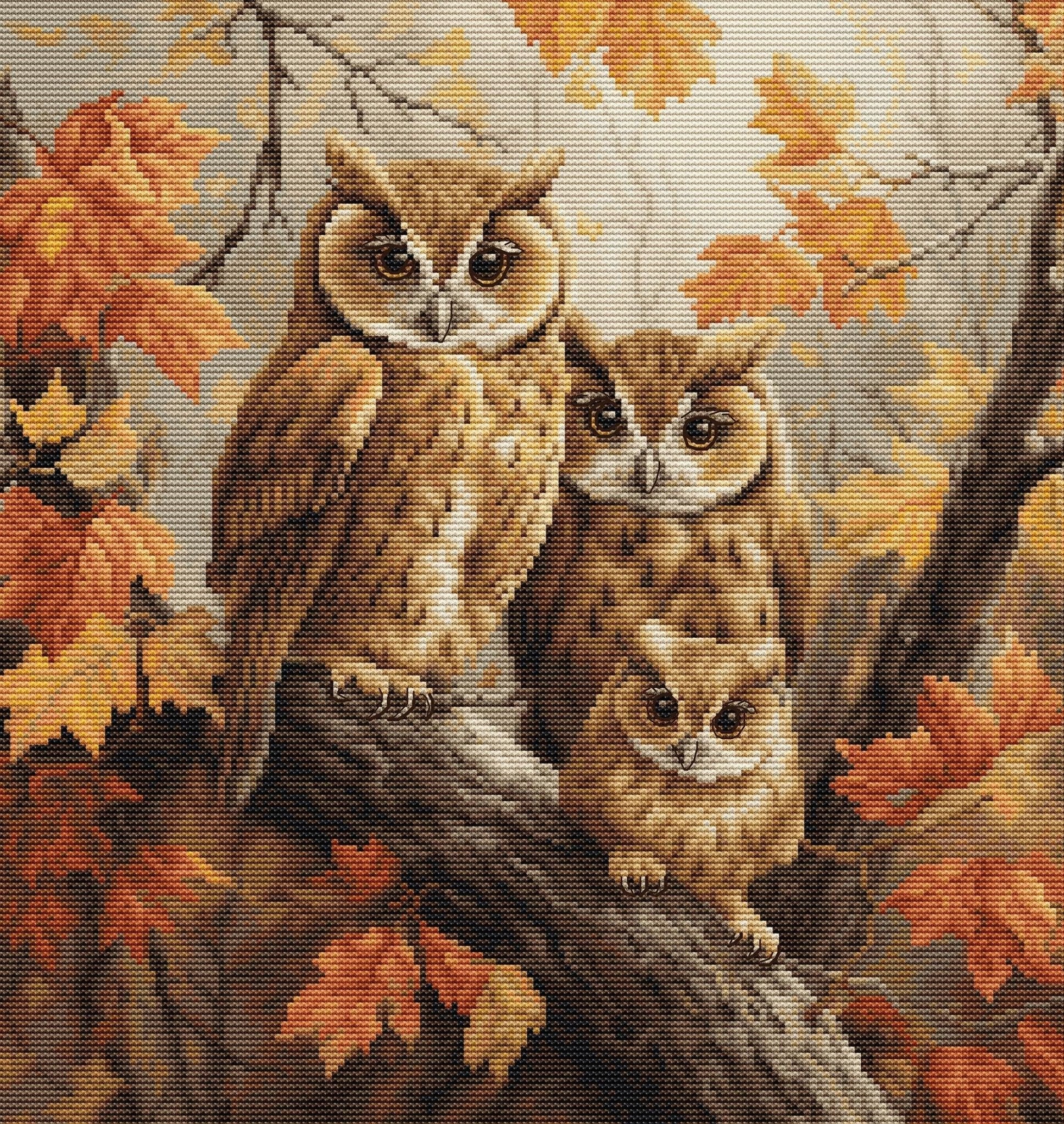 Cross Stitch Kit Luca - S - The Owls Family, BU5045 - Luca - S Yarns