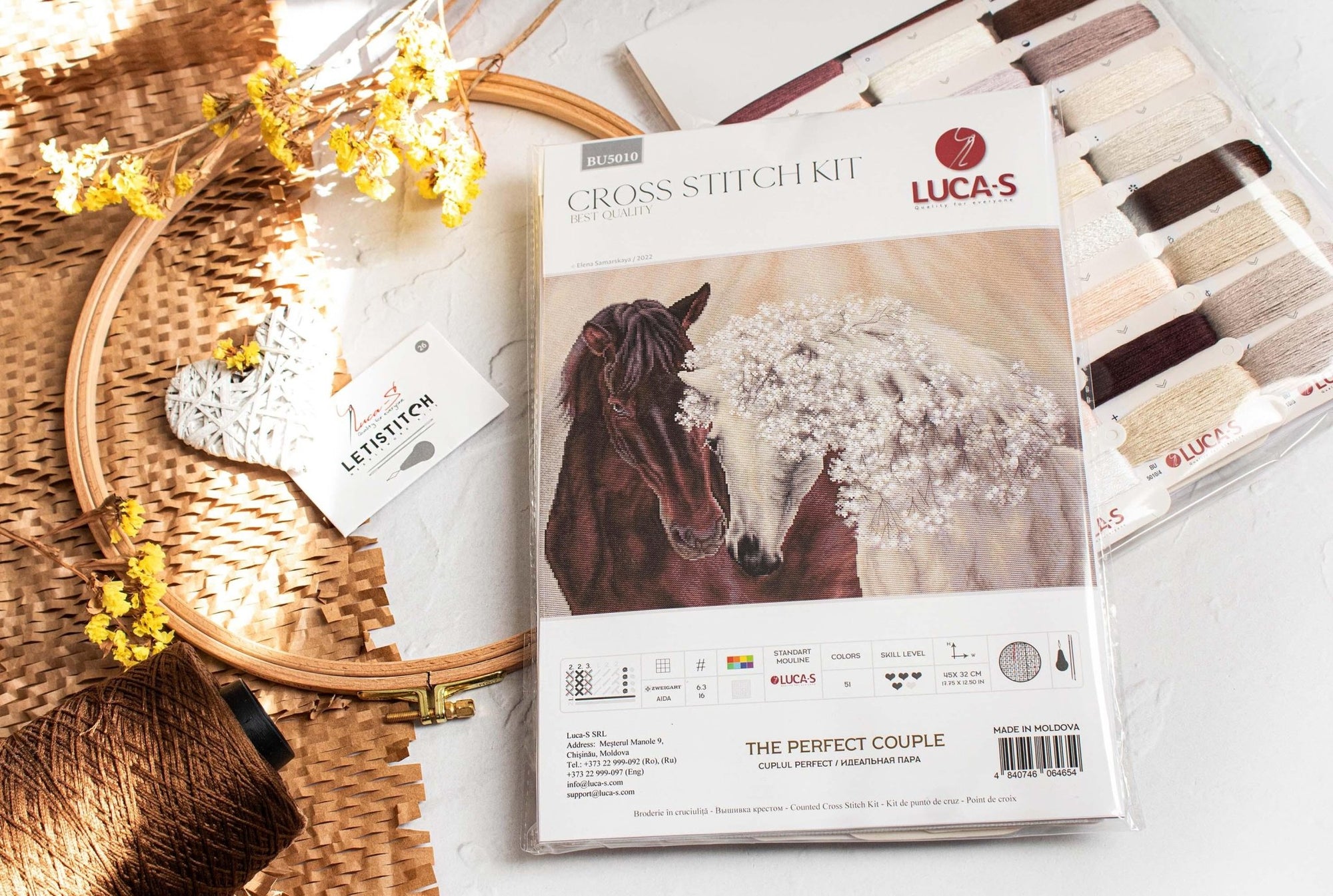 Cross Stitch Kit Luca - S - The Perfect Couple, BU5010 - Luca - S Yarns