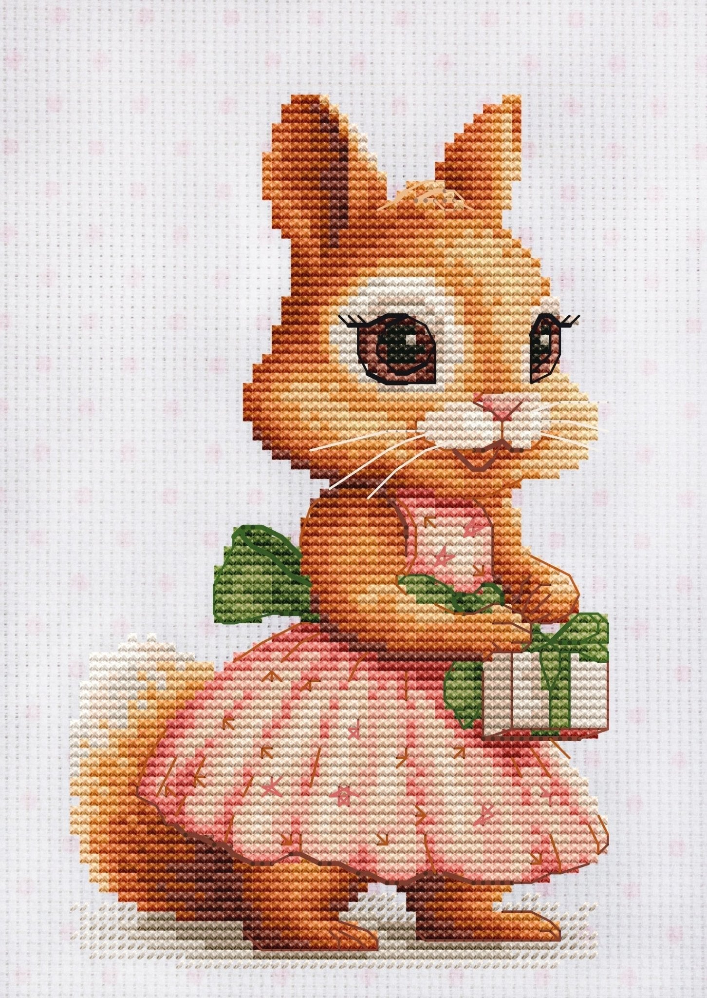 Cross Stitch Kit Luca - S - The Squirrel&#39;s Gift, B1414 - Luca - S Yarns