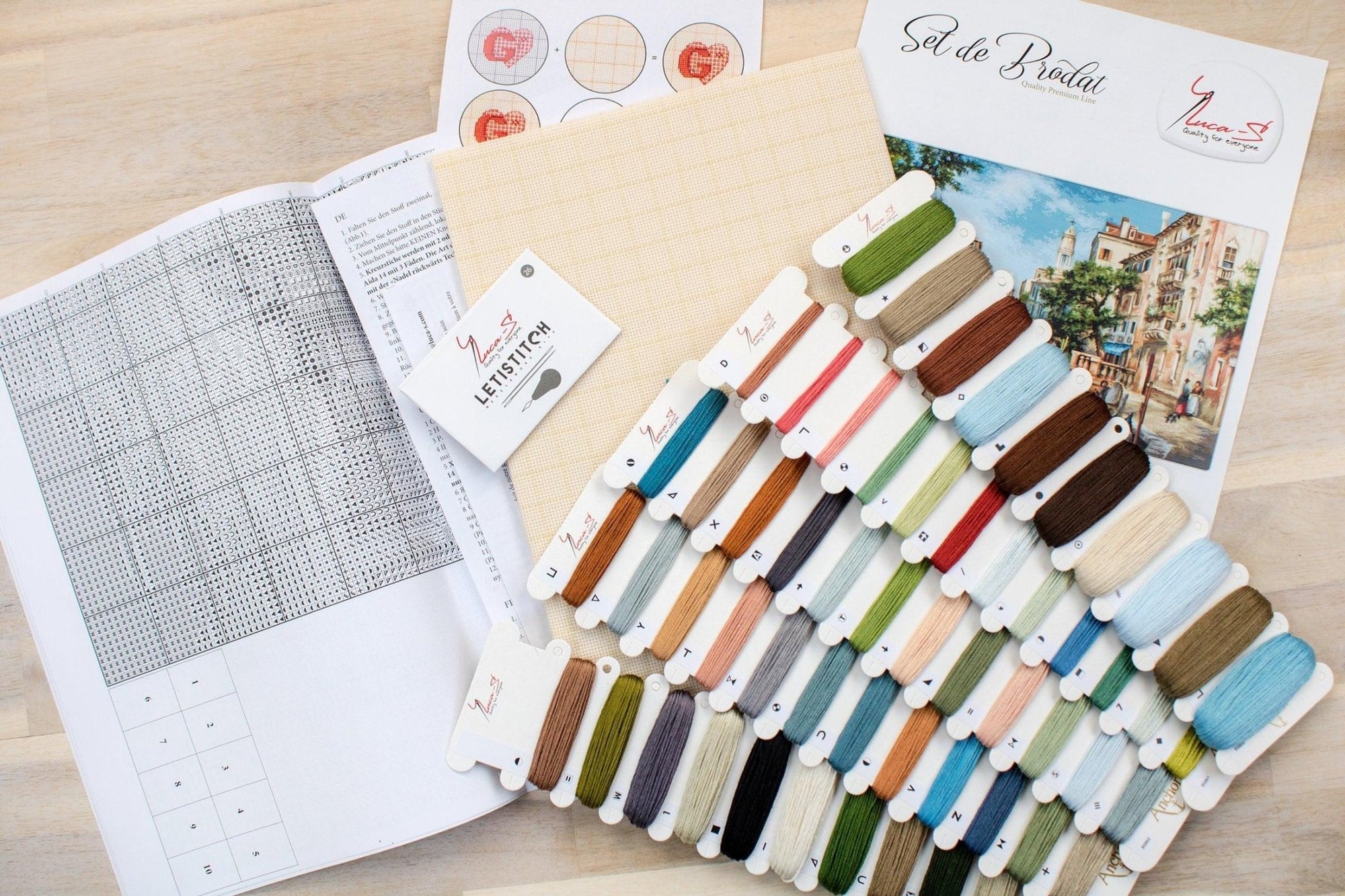 Cross Stitch Kit Luca - S - The streets of San Polo, B589 - Luca - S Yarns