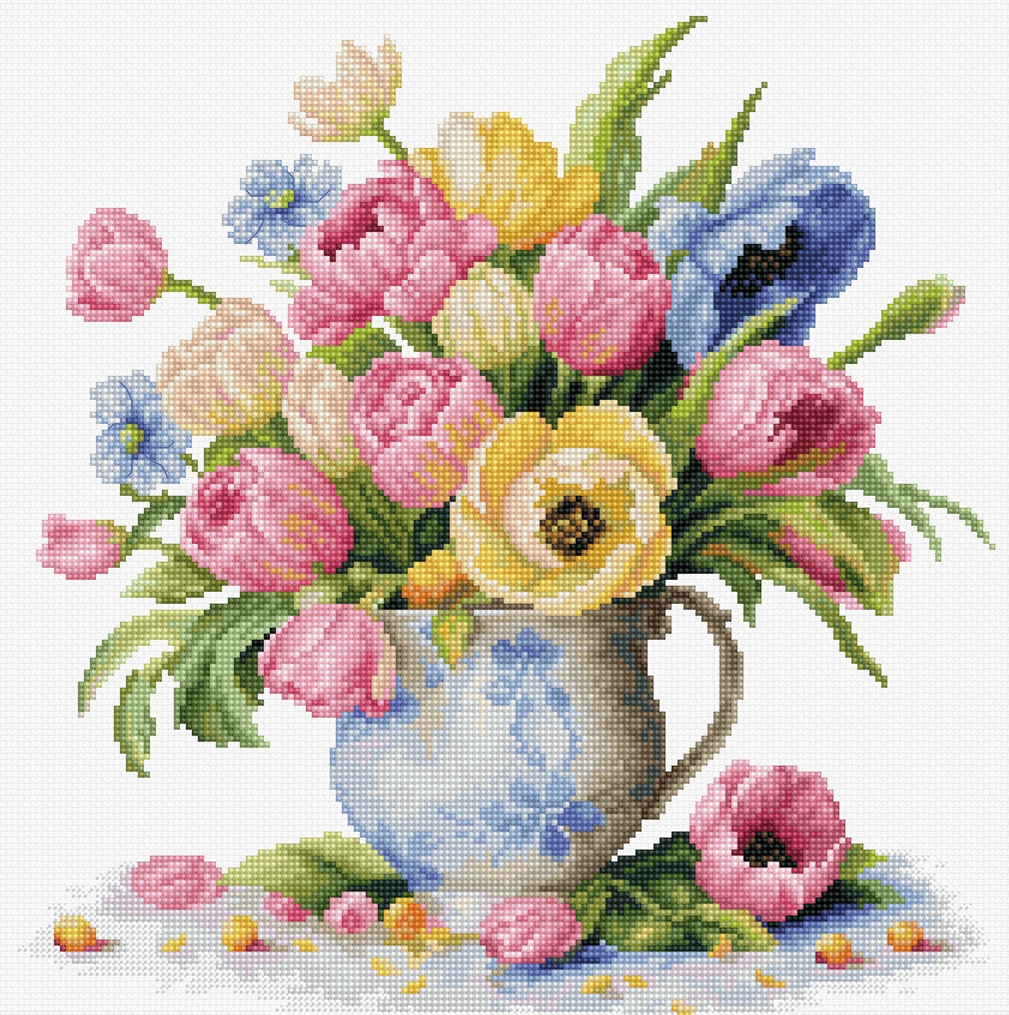 Cross Stitch Kit Luca - S - Tulips Bouquet, B7034 - Luca - S Yarns