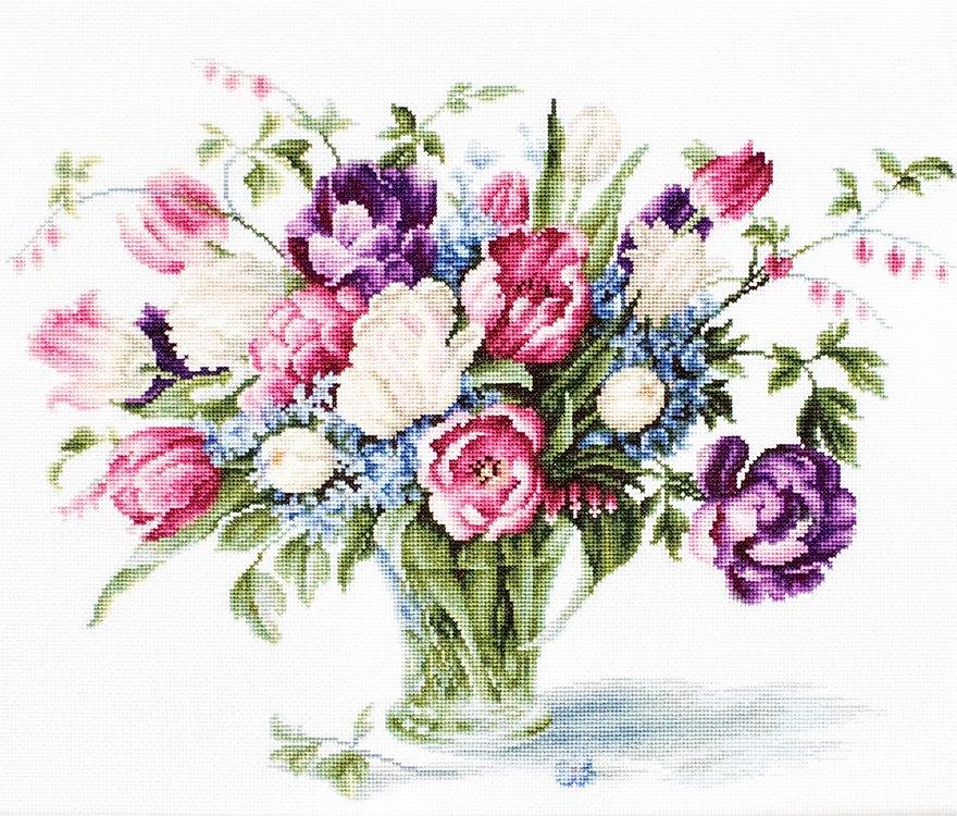 Cross Stitch Kit Luca - S - Tulips Vase, B2261 - Luca - S Yarns