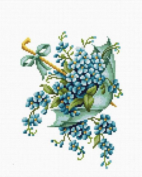 Cross Stitch Kit Luca - S - Umbrella with Flowers B112 - Luca - S Yarns