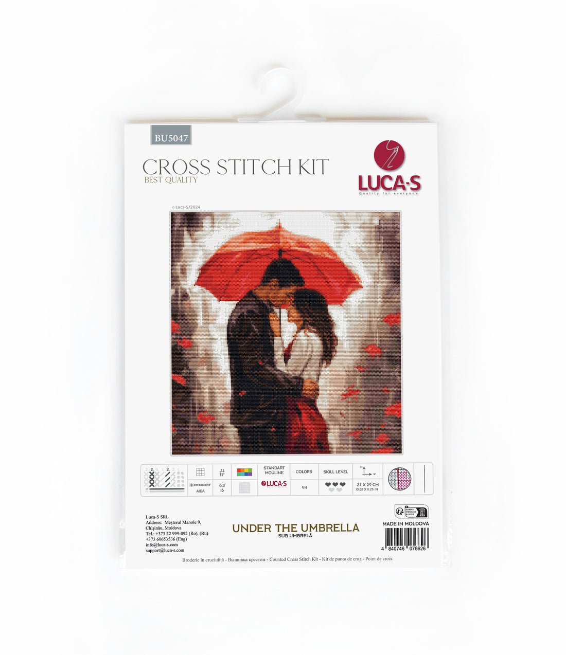 Cross Stitch Kit Luca - S - Under the Umbrella, BU5047 - Luca - S Yarns