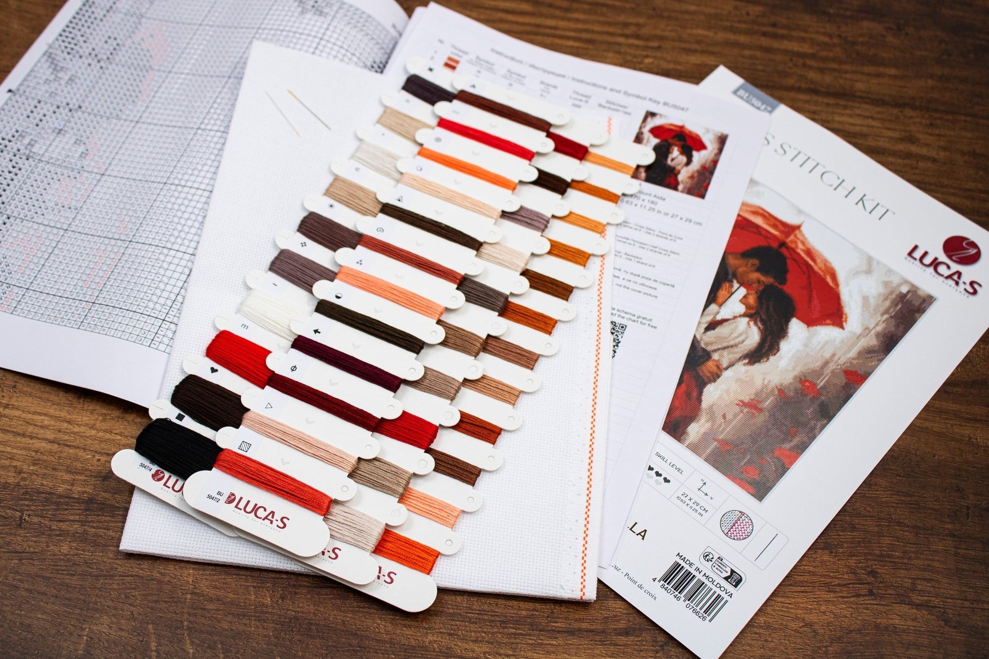 Cross Stitch Kit Luca - S - Under the Umbrella, BU5047 - Luca - S Yarns