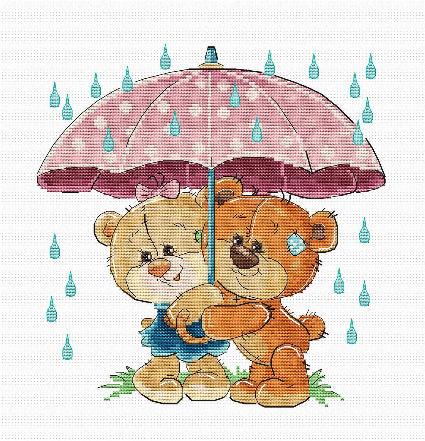Cross Stitch Kit Luca - S - Under Umbrella, B1178 - Luca - S Yarns