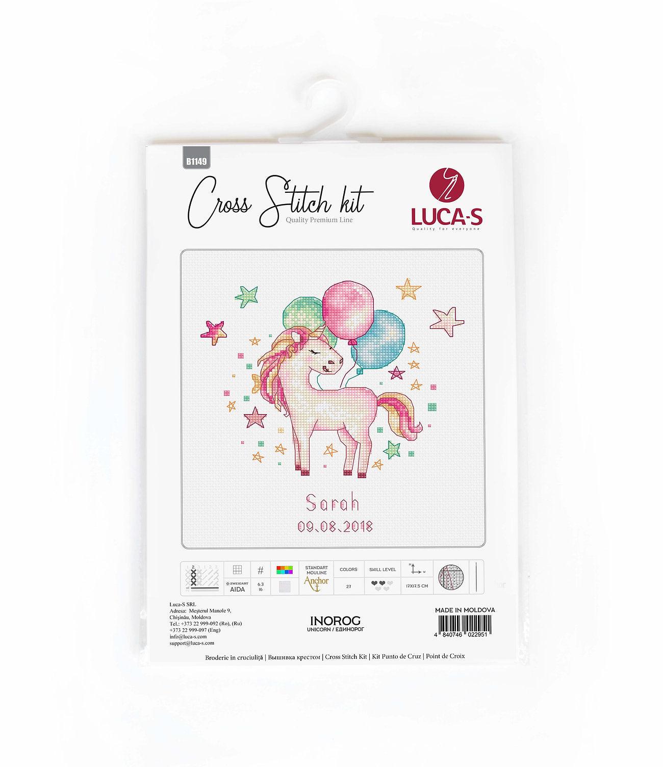 Cross Stitch Kit Luca - S - Unicorn, B1149 - Luca - S Yarns