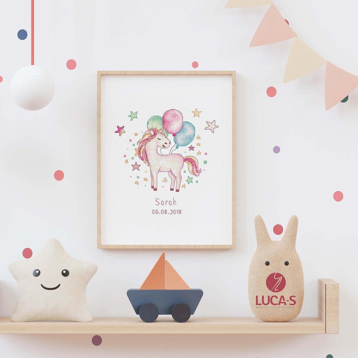 Cross Stitch Kit Luca - S - Unicorn, B1149 - Luca - S Yarns