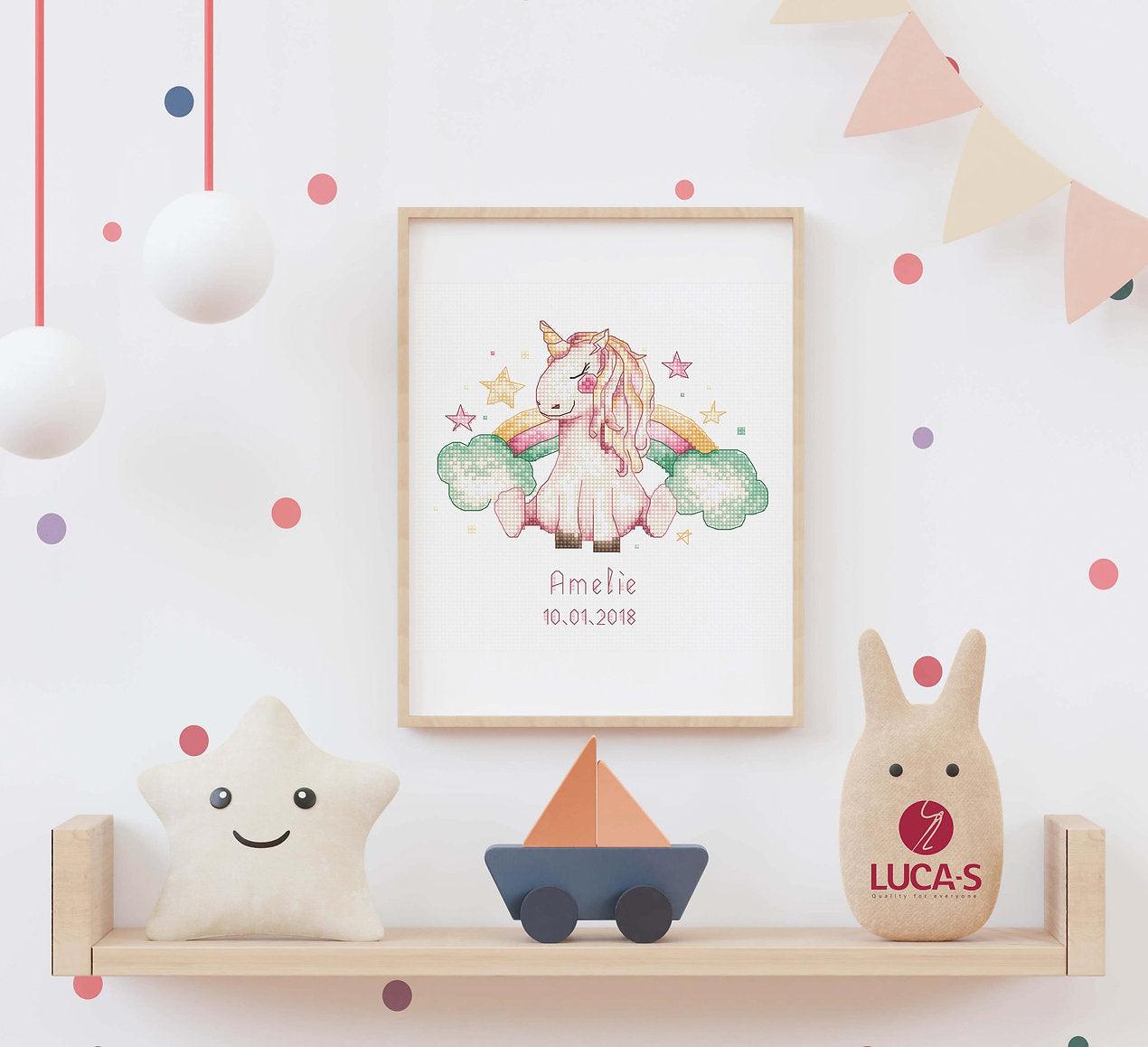 Cross Stitch Kit Luca - S - Unicorn, B1151 - Luca - S Yarns