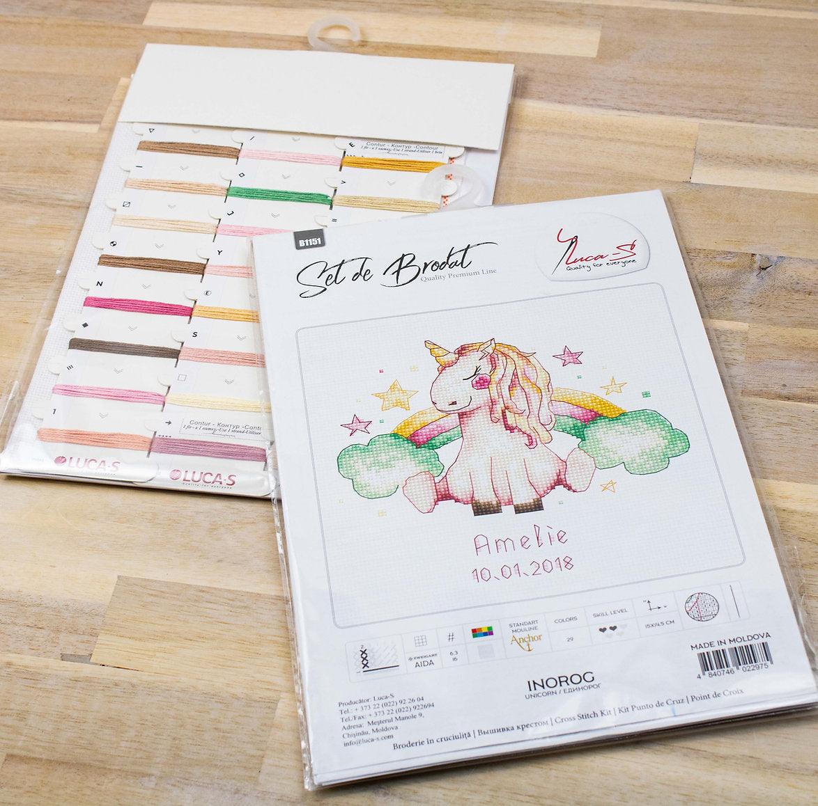Cross Stitch Kit Luca - S - Unicorn, B1151 - Luca - S Yarns