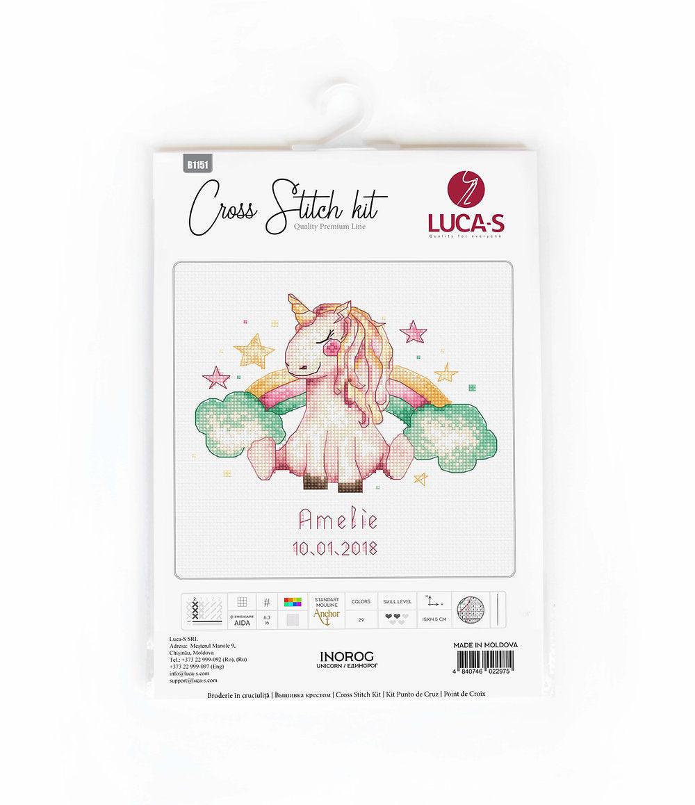 Cross Stitch Kit Luca - S - Unicorn, B1151 - Luca - S Yarns