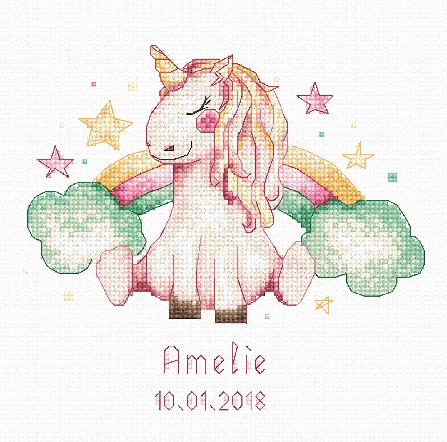 Cross Stitch Kit Luca - S - Unicorn, B1151 - Luca - S Yarns