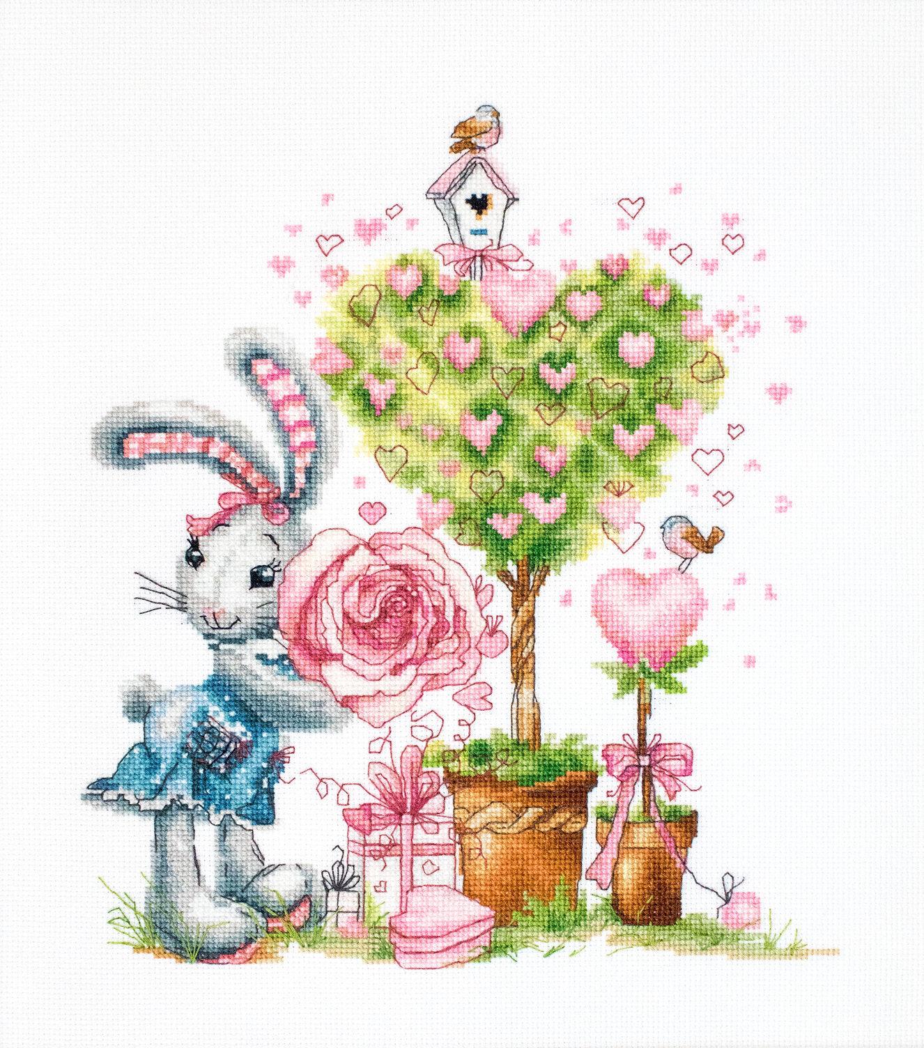Cross Stitch Kit Luca - S - Valentine's - Little bunny B1125 - Luca - S Yarns
