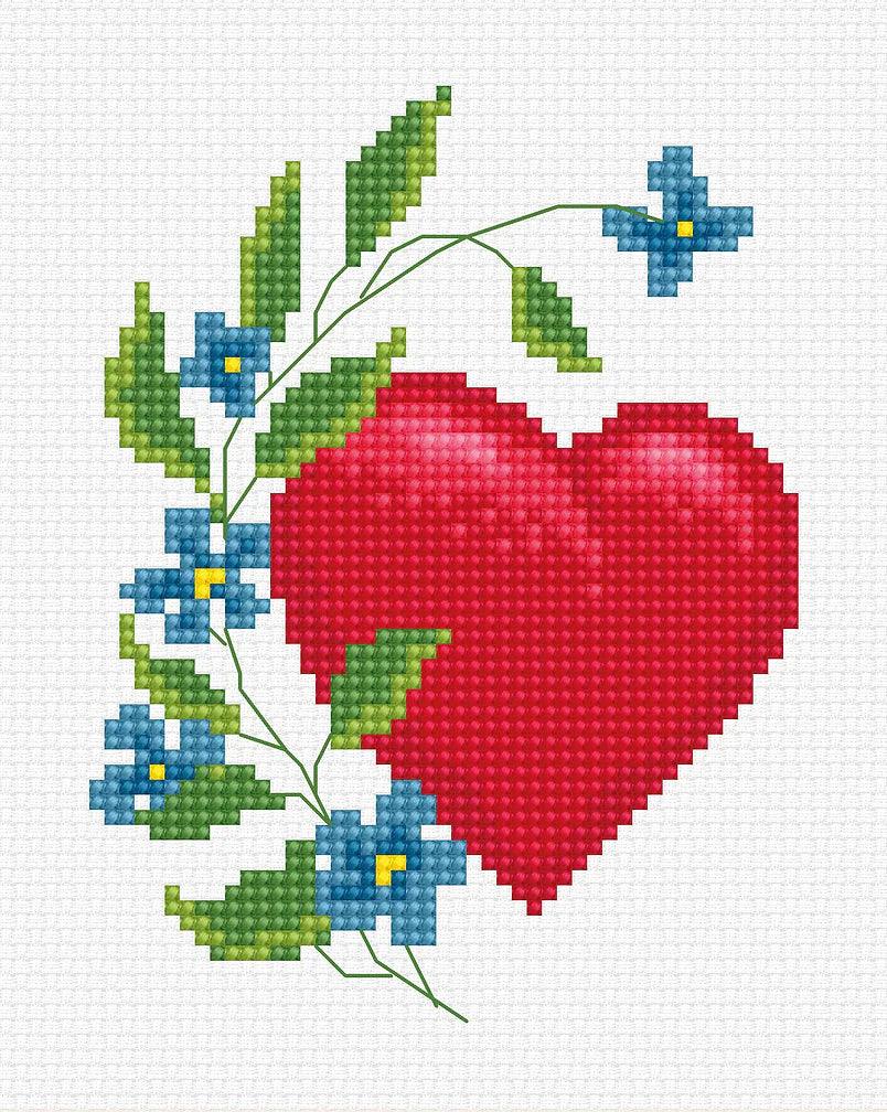 Cross Stitch Kit Luca - S - Valentive Card, B1060 - Luca - S Yarns