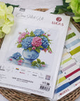 Cross Stitch Kit Luca - S - Vase with Hydrangea, B7033 - Luca - S Yarns